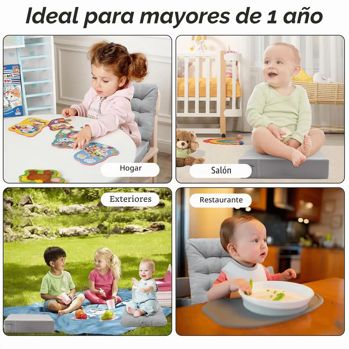 CAVWVTYU - Cojín de asiento de pana, 2 piezas de cojín grueso para asiento de silla de pana, cojín de respaldo de poliuretano impermeable, fácil de limpiar, asiento auxiliar con fondo antideslizante