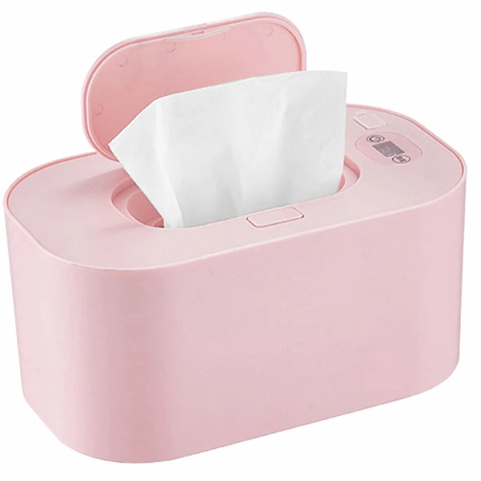 Calentador De Toallitas Húmedas Temperatura Ajustable Calentador De Toallitas Con Temperatura Constante Para El Hogar (Rosa)