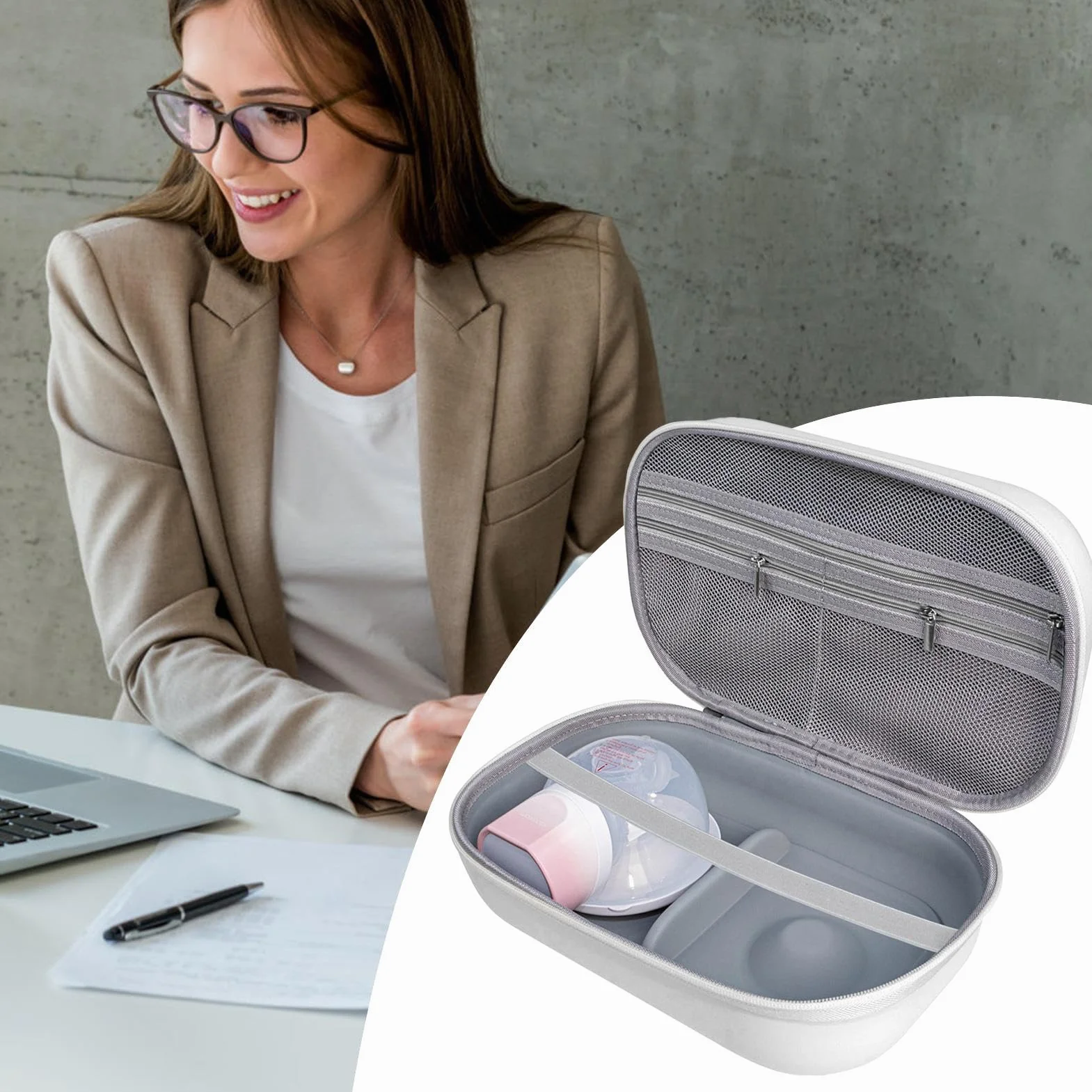 Bolsa para sacaleches – Bolsas aisladas portátiles para biberones | Funda ajustable para bombas de pecho portátiles y piezas adicionales, bolsa de extracción de leche portátil, para enfermería