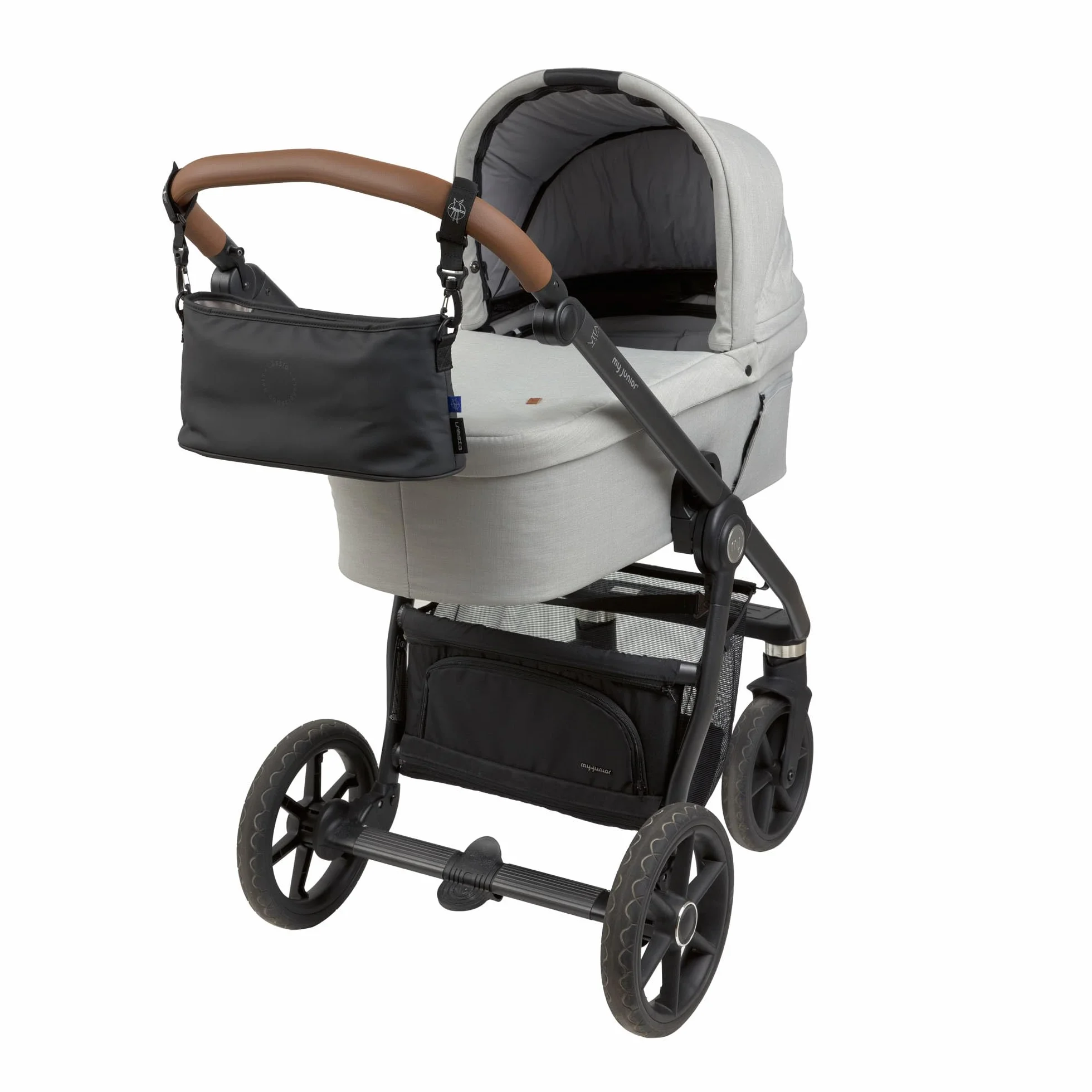 LÄSSIG Organizador para cochecito de bebé bolsa para cochecito incl. fijación/Buggy Organizer black