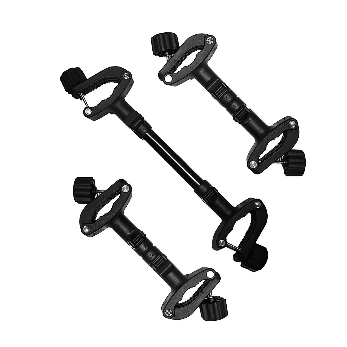 Conectores de cochecito de bebé gemelo 3 piezas, conectores universales para silla de paseo de bebé Cochecito conjunto gancho acoplador Bush liberación rápida