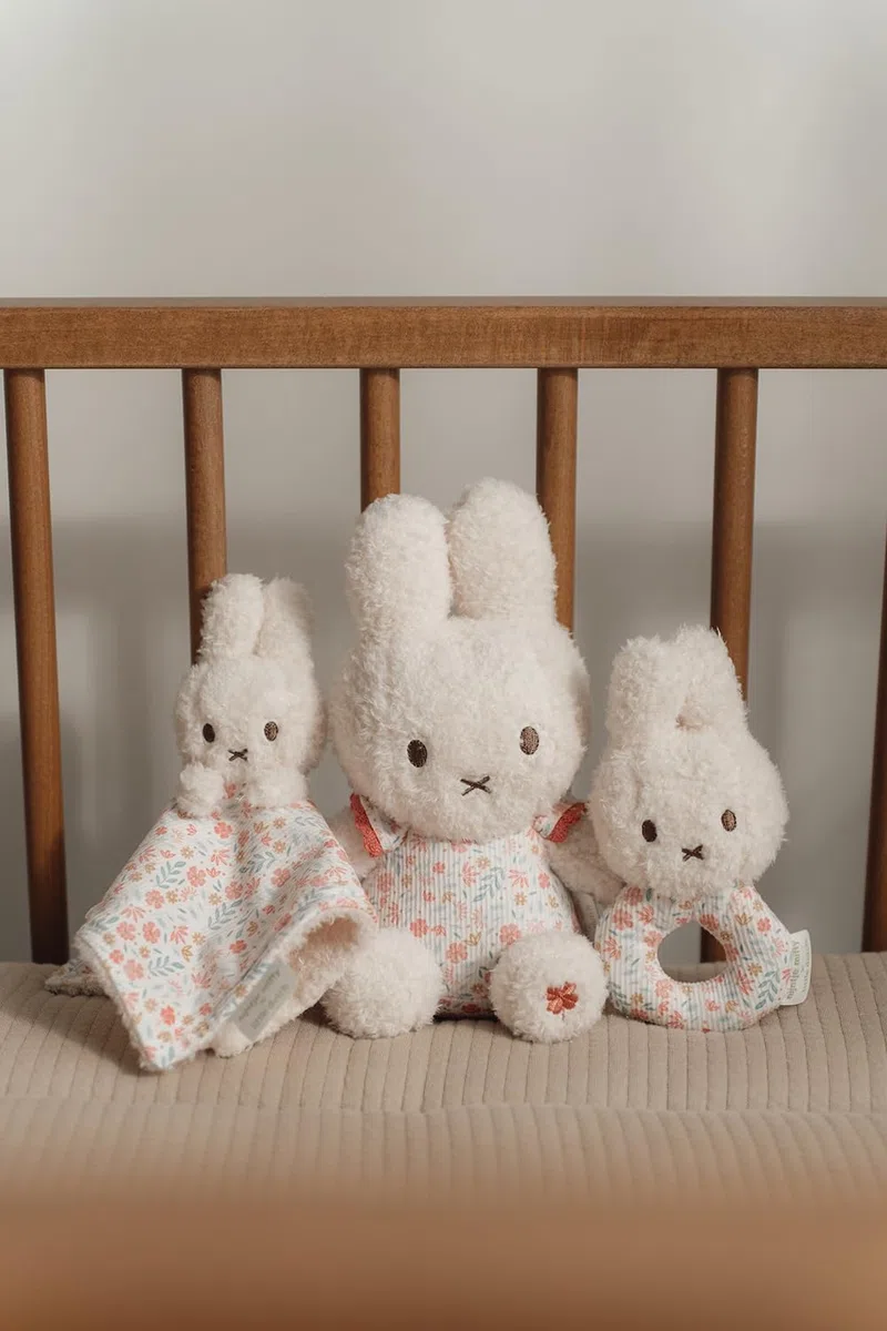 Little Dutch nijntje Miffy X - Set de regalo de 3 piezas (peluche, mantillo, mantillo, juguete) para nacimiento de bebé, niña, conejo Miffy – Lucky Blossom