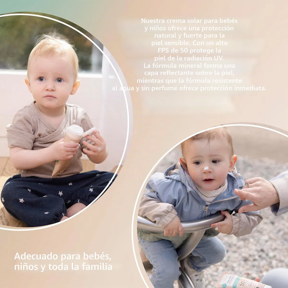 Set de protección solar Mabyen Baby & Kids: crema solar SPF 50 + gel para picaduras de insectos – Protección UV mineral y tratamiento contra el picor – A partir del nacimiento