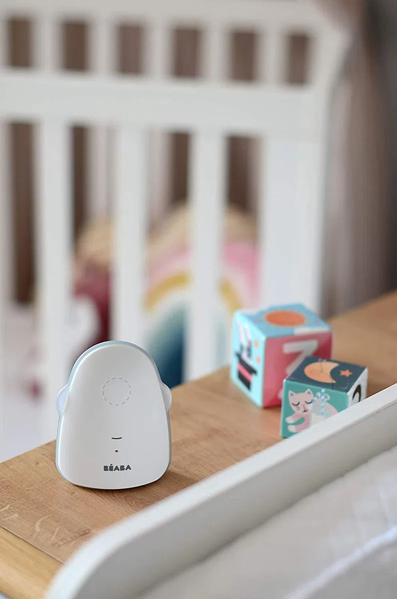 BÉABA - Intercomunicador + Monitor Audio, Walkie-Talkie, Función 0 Ondas, Modo Vox, Modo Noche con Luz, Alcance 300 m, Autonomía 15 h, Simply Zen, Blanco