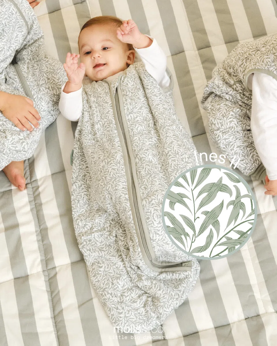 molis&co - Saco de Dormir para bebé 1.0 TOG - 70 cm (0-6 Meses) - Ideal para Primavera y otoño - 100% algodón (Oeko-Tex 100) - Ines II