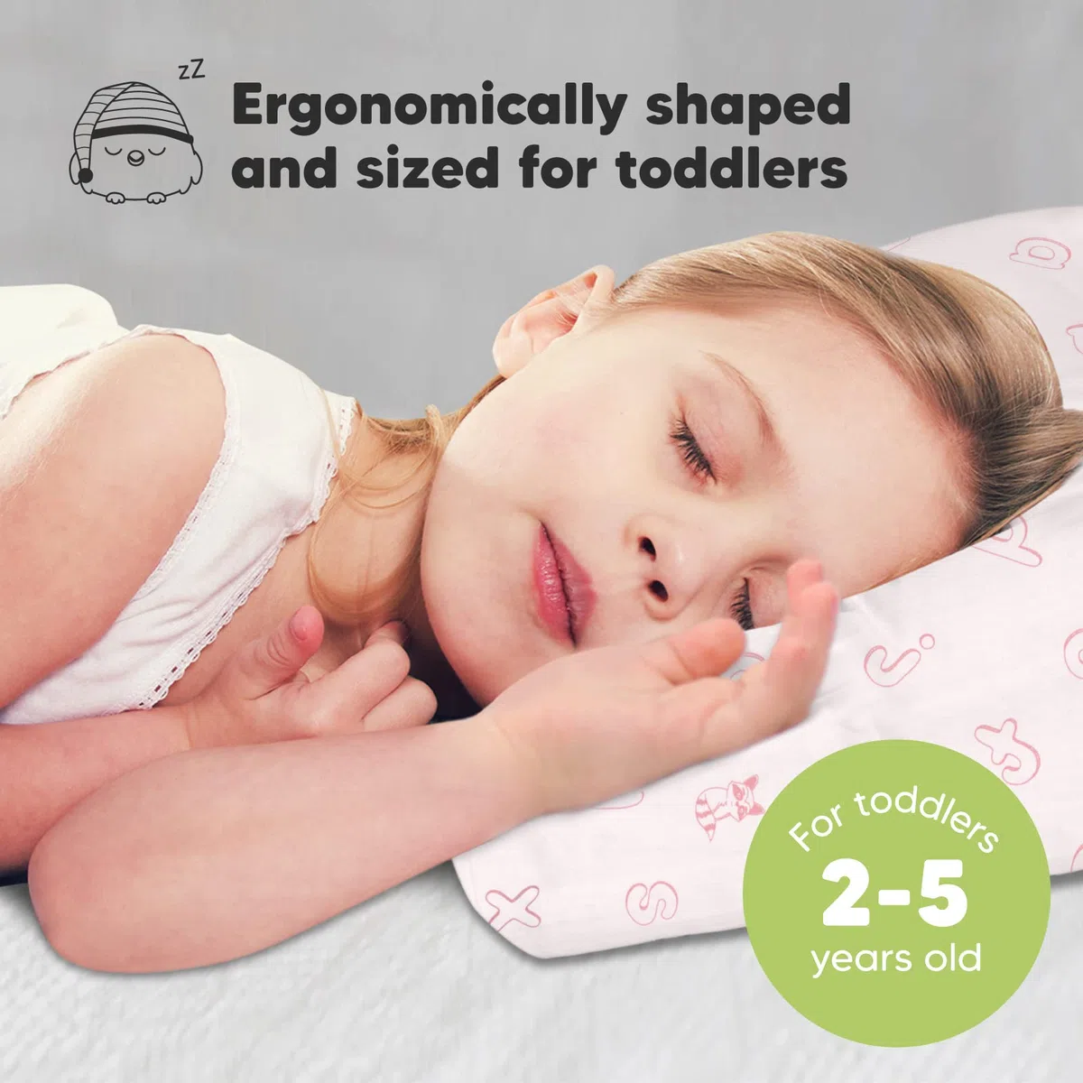 Almohada para niños pequeños con funda de almohada, almohada My Little Dreamy, almohadas de algodón orgánico para dormir, almohada para niños, almohadas de viaje para dormir, mini almohada, almohadas