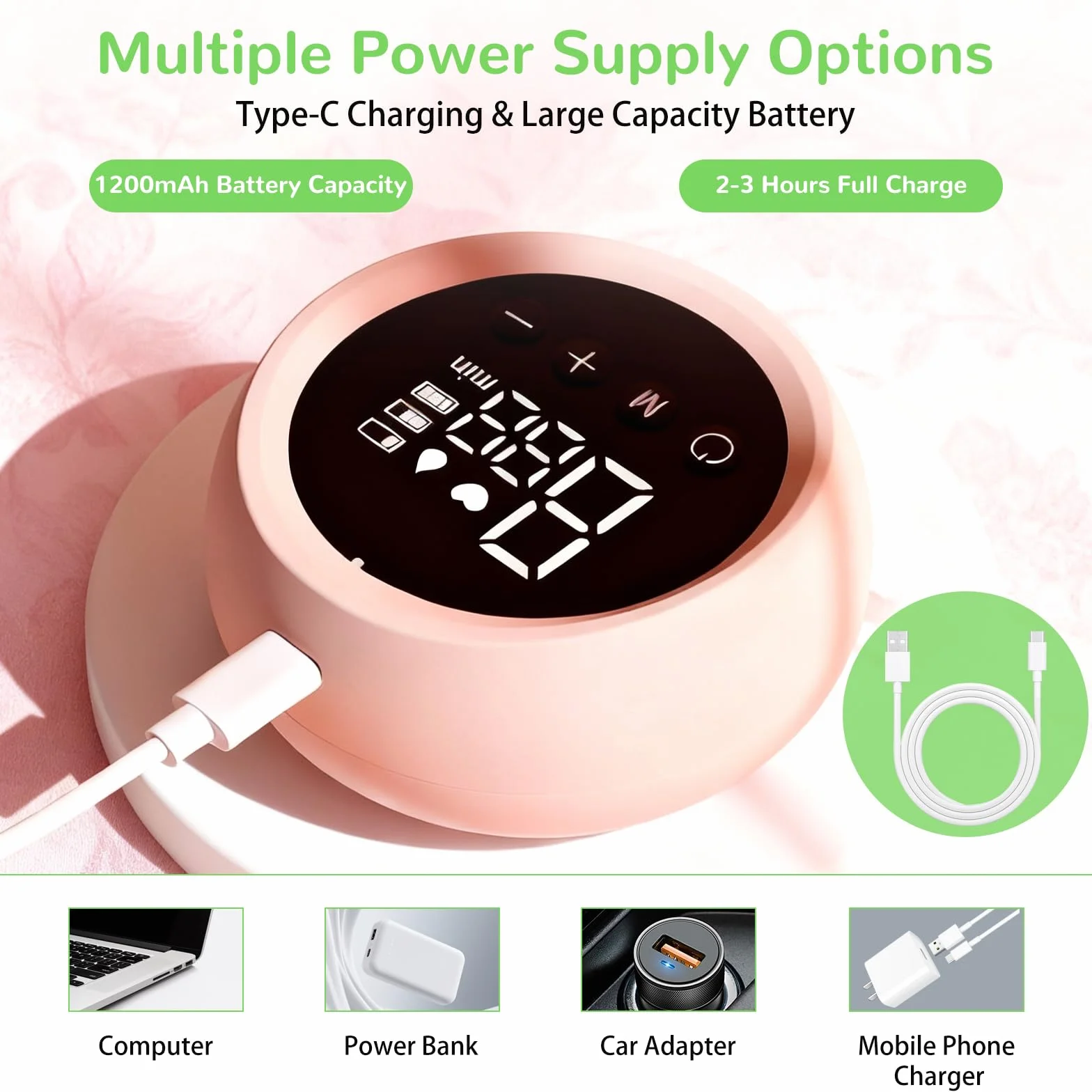 Sacaleches Eléctricos Doble, Extractor de Leche Portátil, 3 Modos 9 Niveles, Sacaleches Electricos Manos Libres, Sin BPA, Extractor de Leche Silencioso e Indoloro para viajes y hogar, Rosa