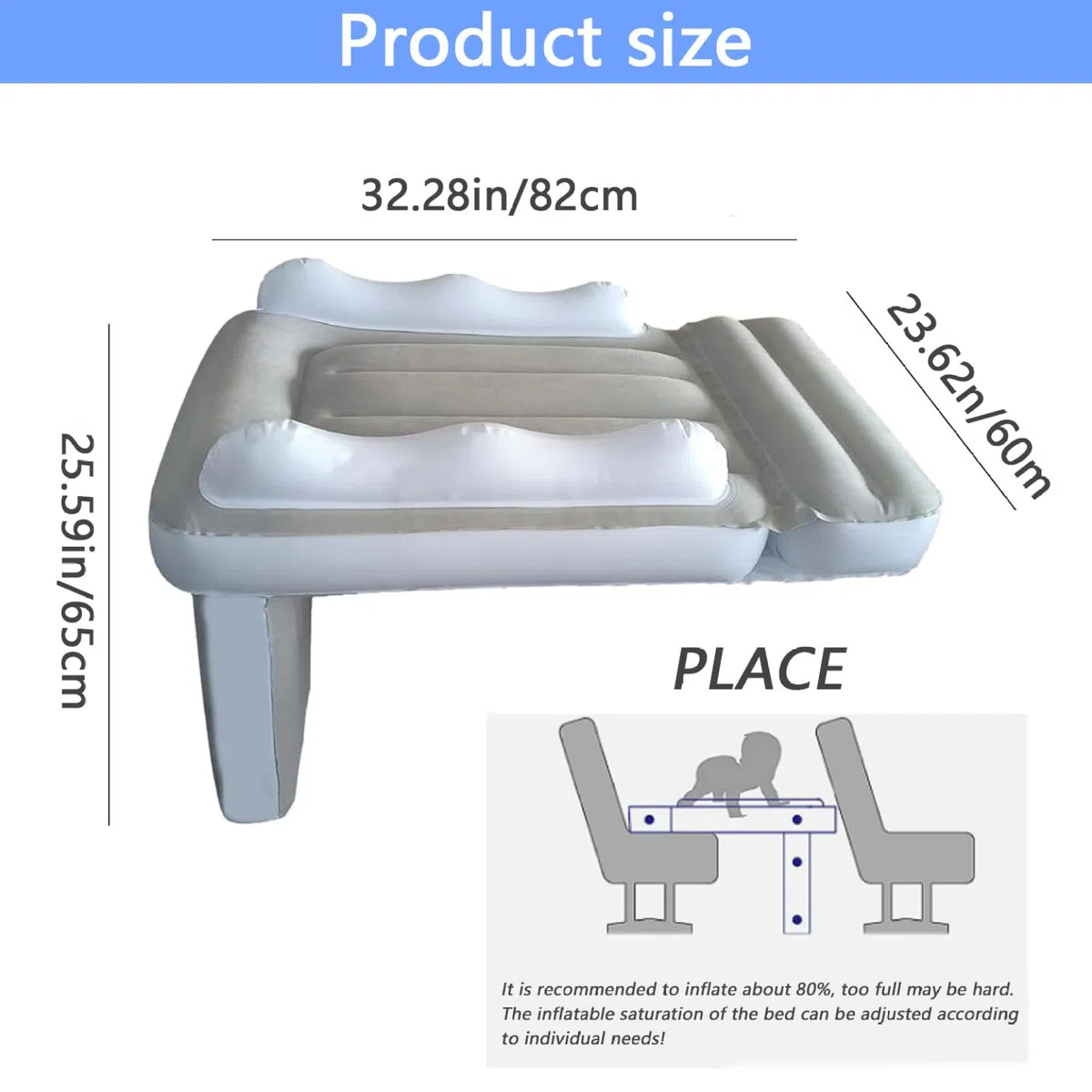 Flyaway Cama De Avión Inflable Para Niños Pequeños - Fácil Que Se Adapta A La Mayoría De Los Asientos