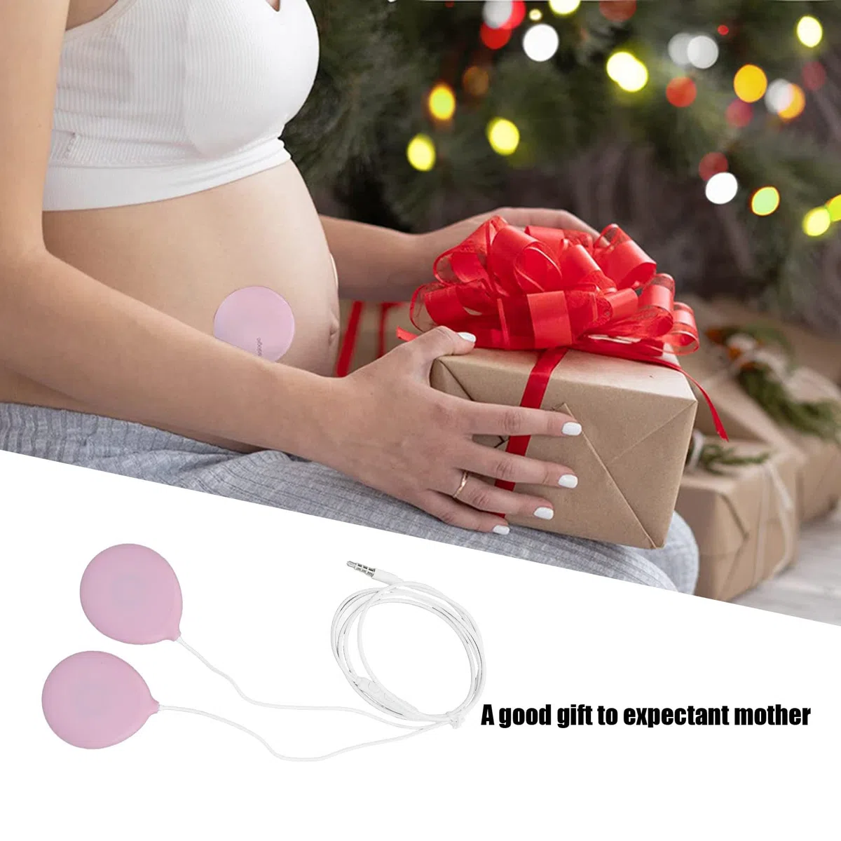 Auriculares Prenatales Baby Bump, Altavoz para Compartir Música para Mujeres Embarazadas Music Play Prenatal Belly Speaker Earphones Regalo De Audio Portátil para El Embarazo