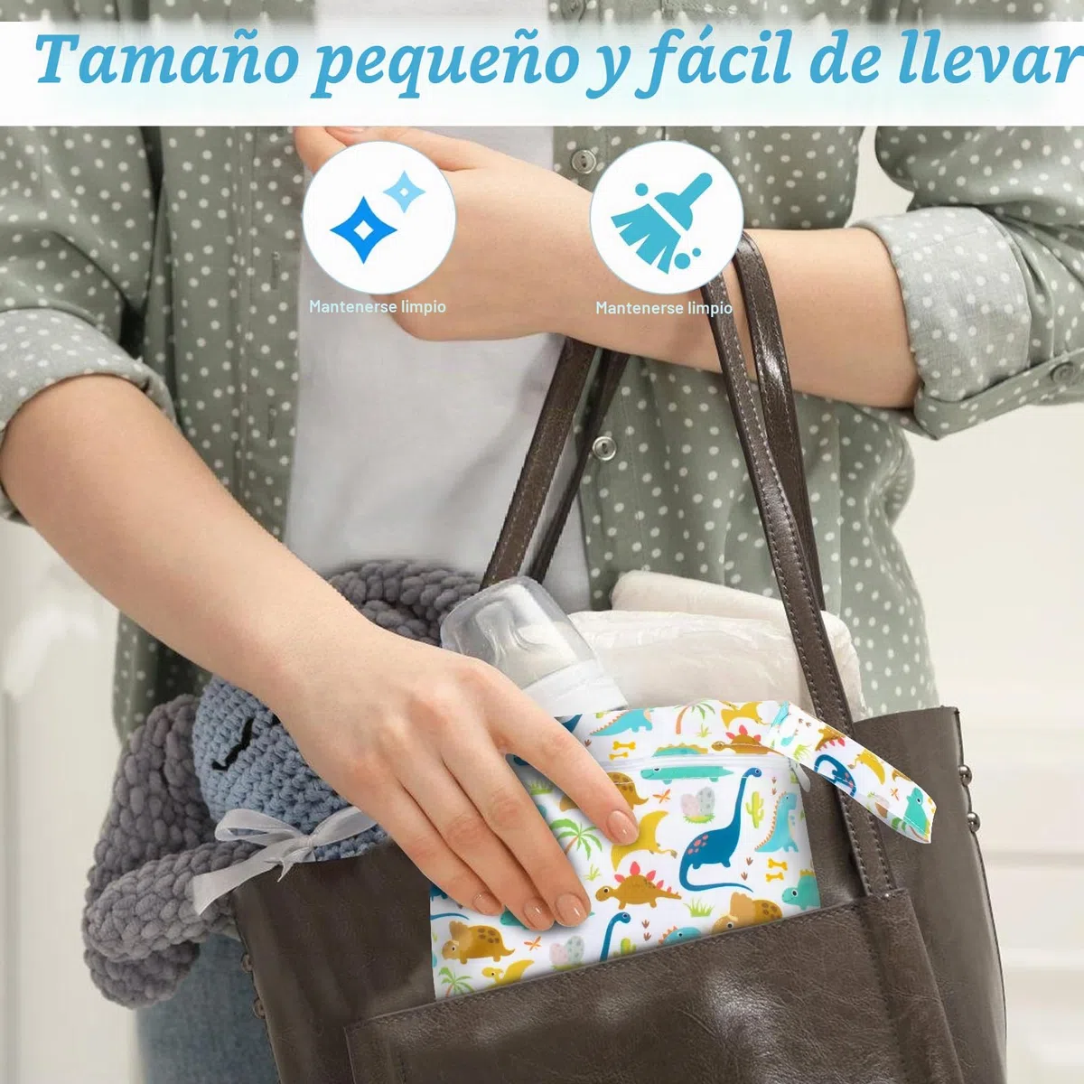 Pipi Tipi Lote de 12 protectores de pañales para bebé con bolsa húmeda y fuerte absorción de agua