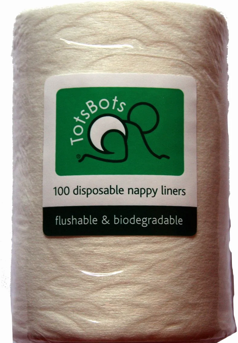 Tots Bots - Protectores de pañal desechables por el inodoro (rollo de 100)
