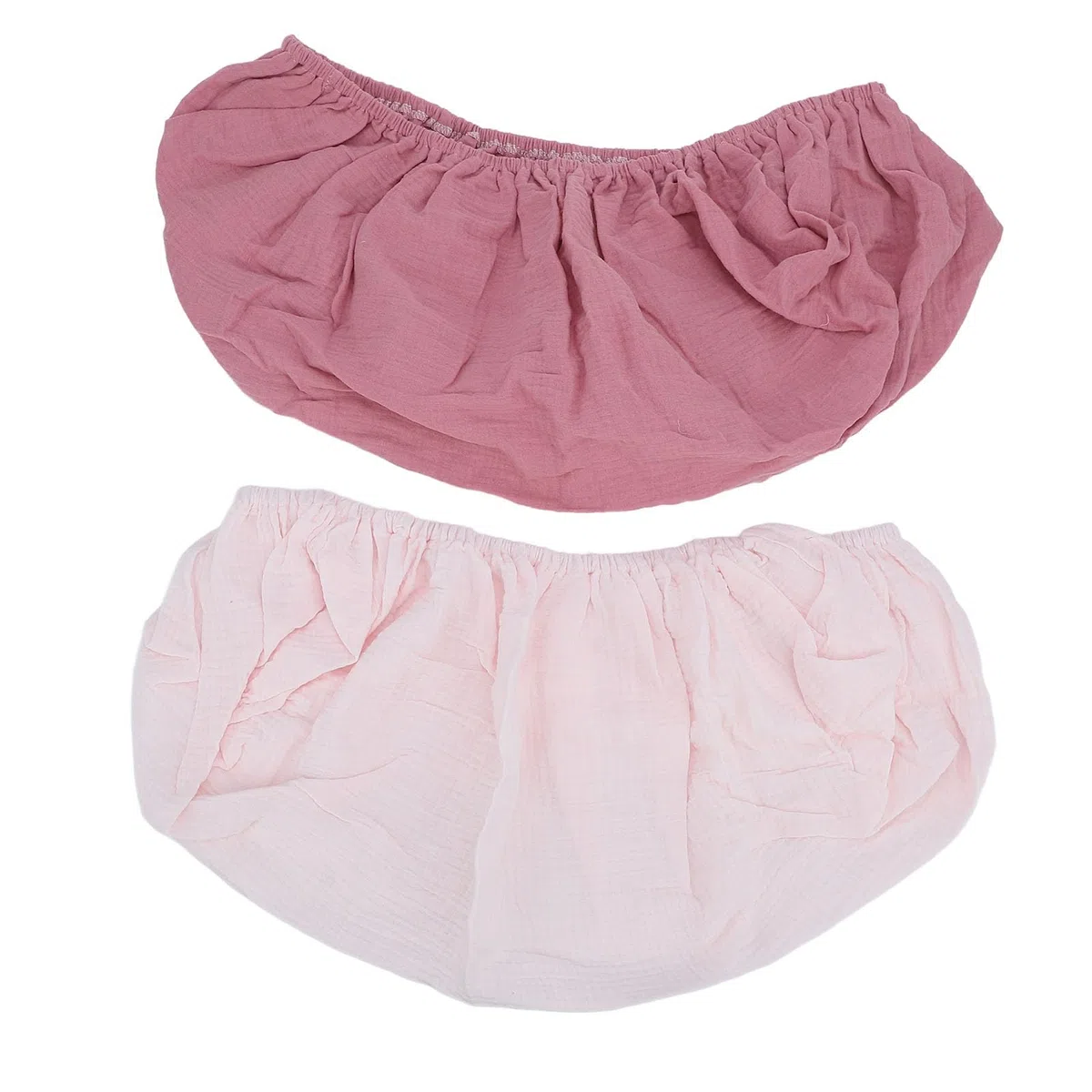 Funda de cambiador suave y transpirable de color sólido, 2 piezas de sábanas para cambiador de bebé (rosa claro)