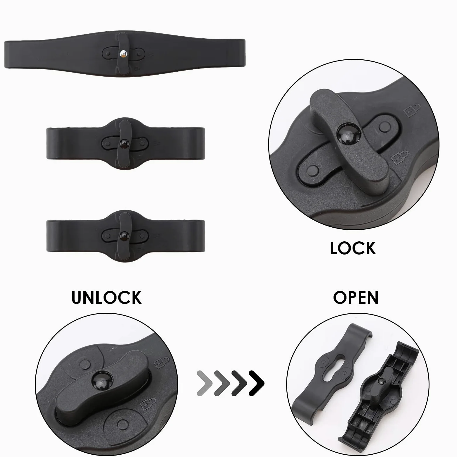 Petyoung 3 Conectores para Cochecito de bebé, acoplador para Cochecito de bebé, Gancho de liberación rápida Adecuado para cochecitos YOYO