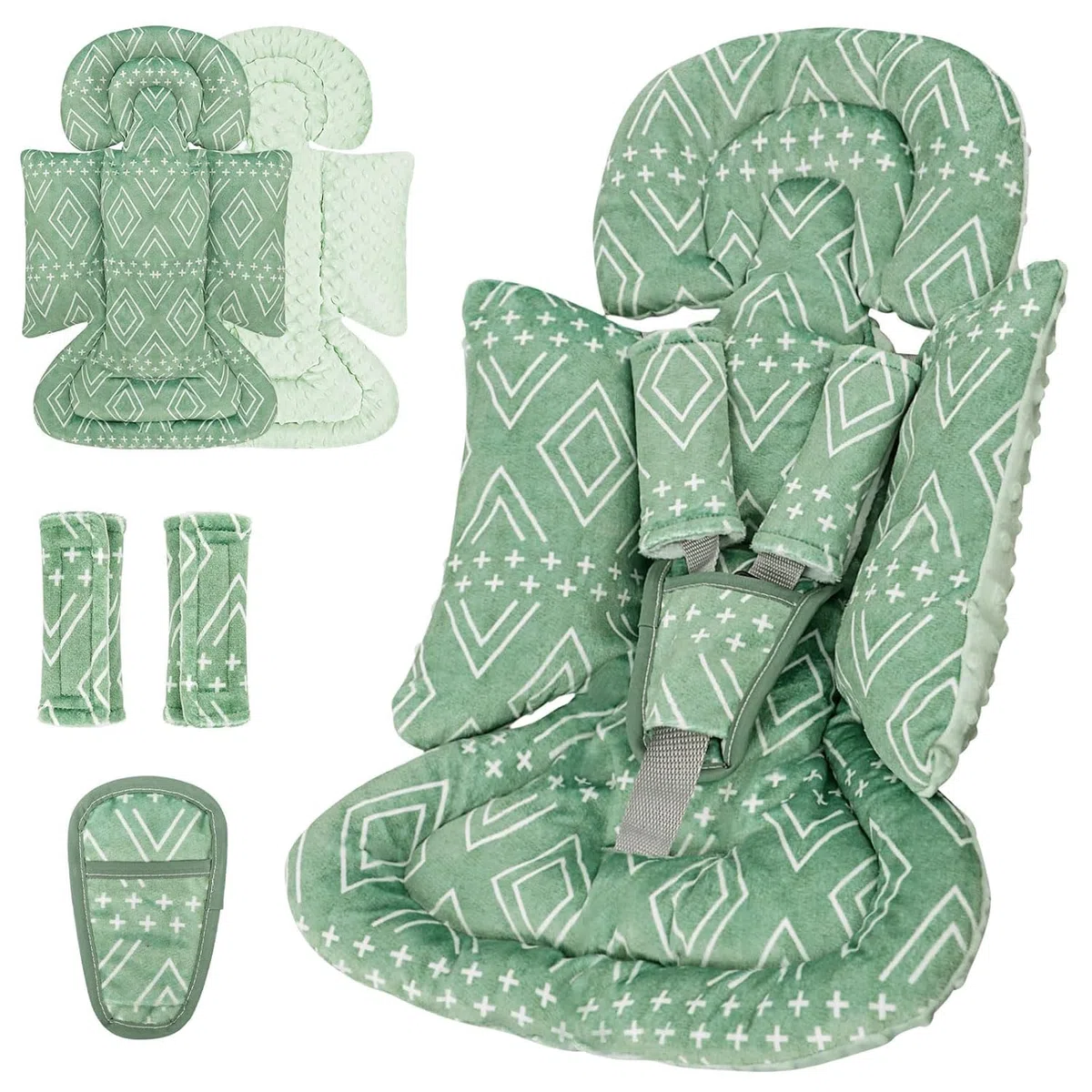 TANOFAR Soporte para la cabeza del asiento de coche para bebés – Inserto de asiento de coche para recién nacidos y niños – Soporte suave para la cabeza del asiento de coche para bebés – Inserto de