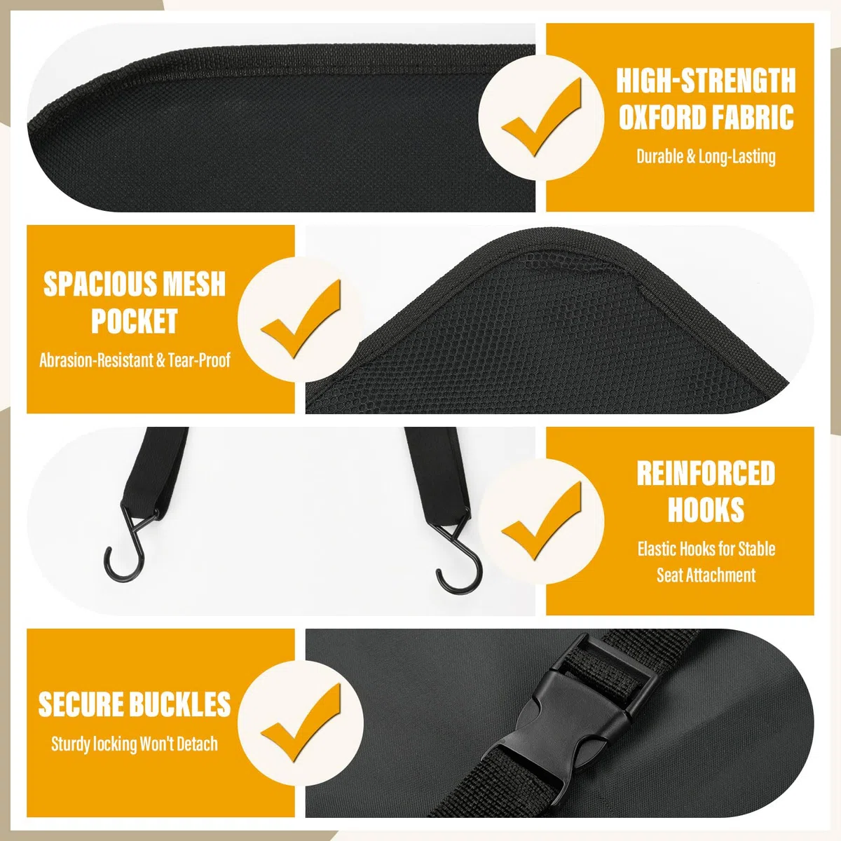 2 Pcs Organizador Asiento Coche,Bolsa de Almacenamiento del Coche con Mesa Plegable y Funda Para Teléfono Móvil/Tableta,Protector Asiento Coche Para Almacenar Juguetes, Bocadillos Y Tazas En El Auto