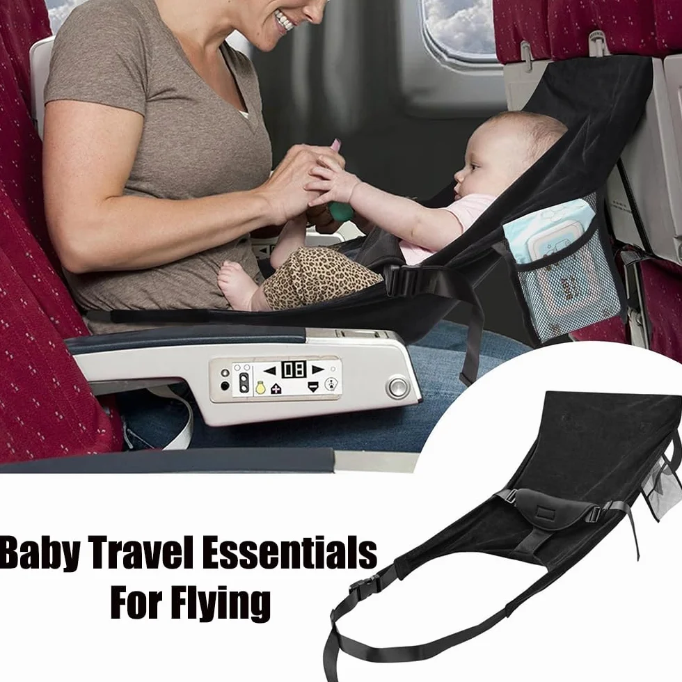 YGCHEN Hamaca de Viaje para Avión, Cuna Portátil para Avión, Cuna de Viaje Ligera para Bebés, Accesorio para Asiento de Avión, Accesorio Indispensable para Viajar en Familia