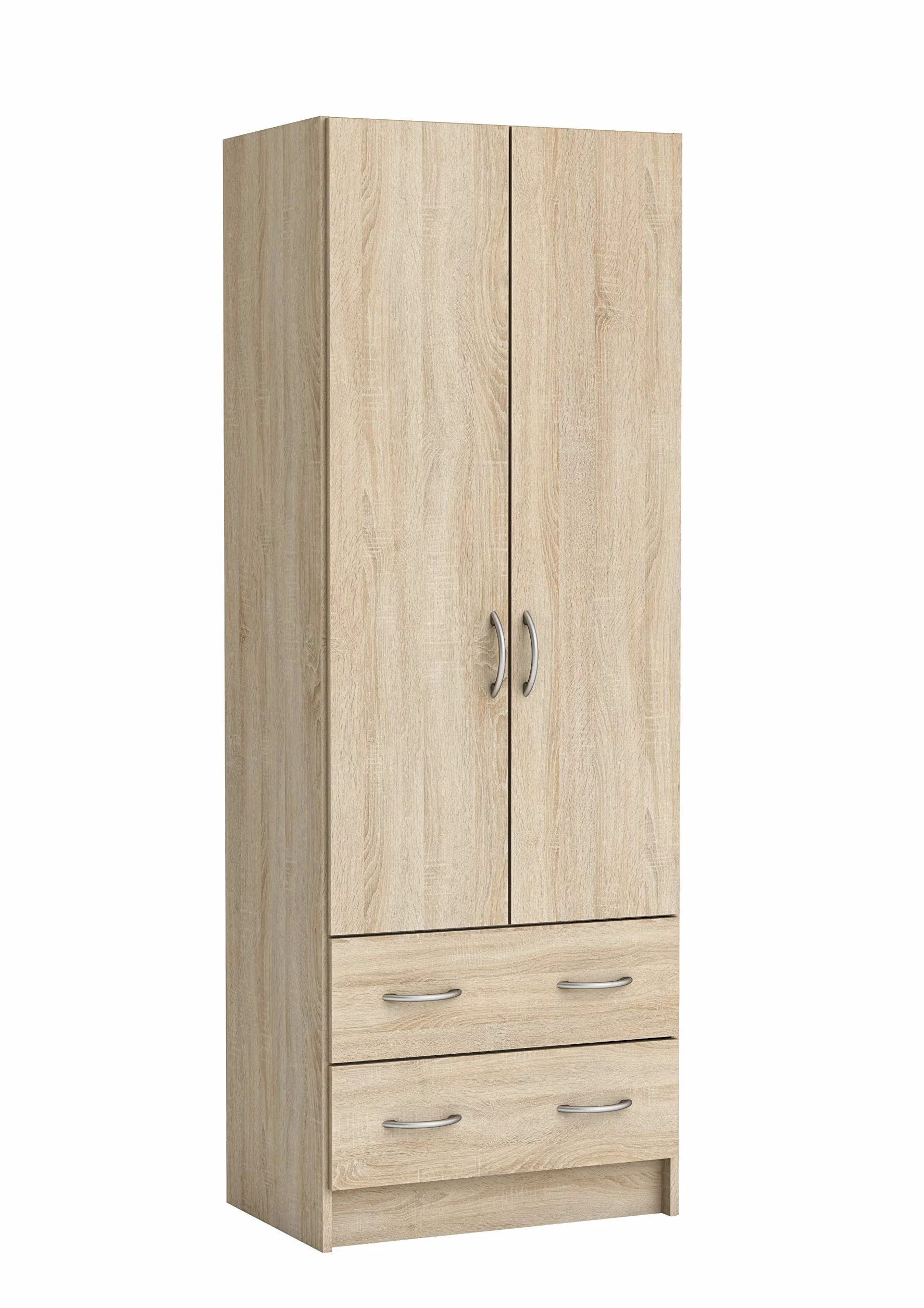 Demeyere Armario doble para dormitorio adulto, 61 x 169 x 41 cm, vestidor, cajón de almacenamiento, 55 x 11 x 31 cm, fabricado en Francia