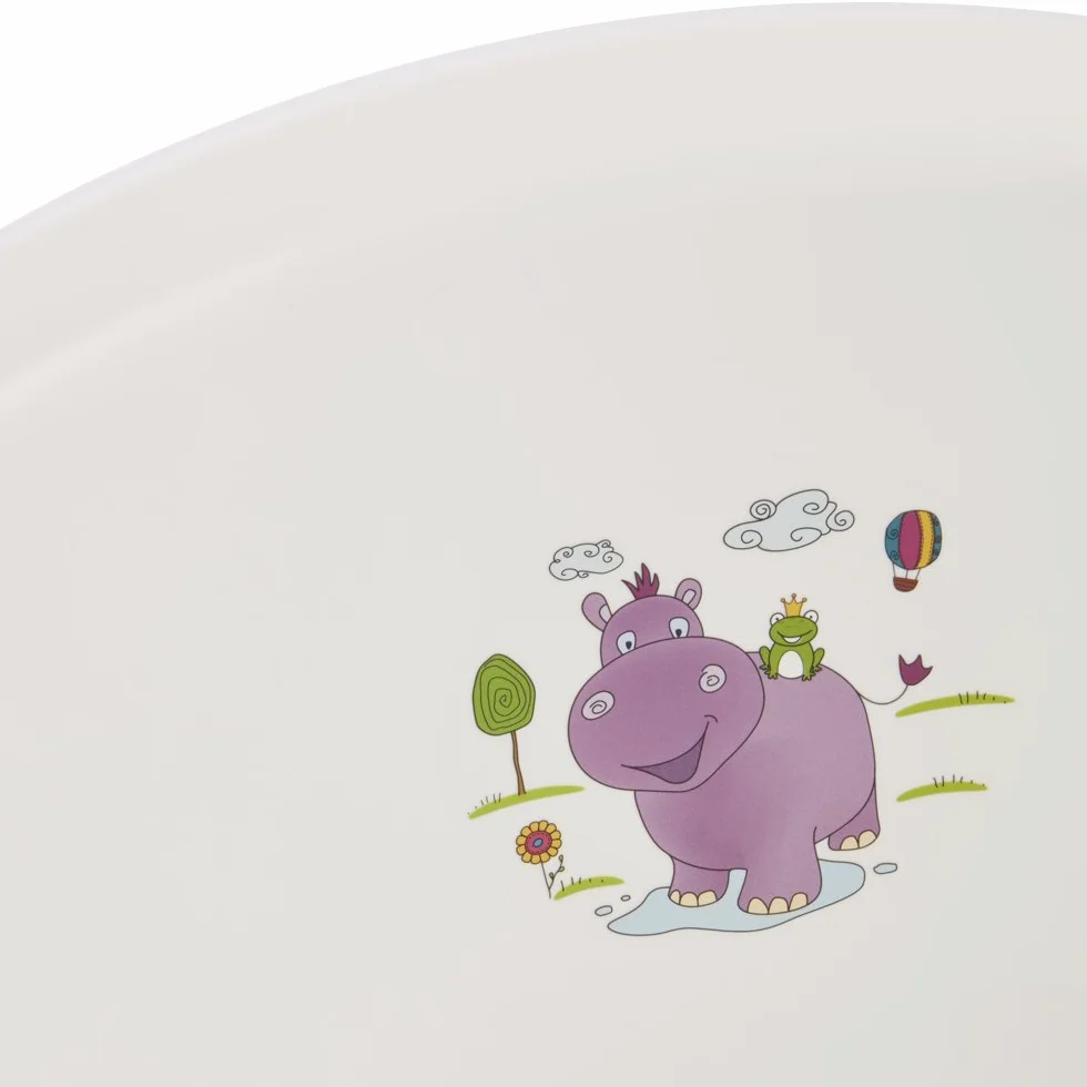 keeeper Bañera Ergonómica con Tapón Hippo, De 0 a 12 Meses, 84 cm, Maria, Blanco