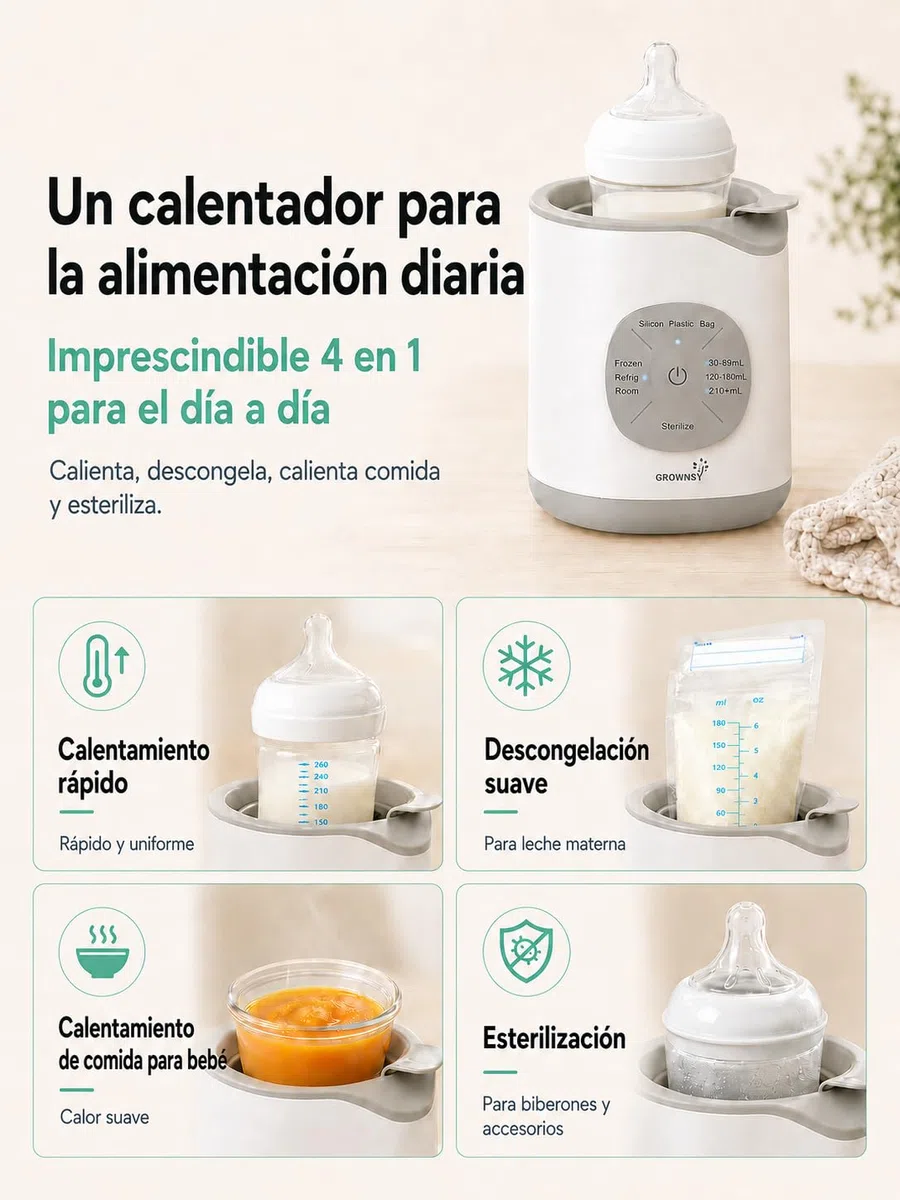 Calienta Biberones | Esterilizador Biberones | Calentador rápido de alimentos para bebés 10-en-1 y descongelador Calentador de biberones sin BPA para biberones y comida para bebés