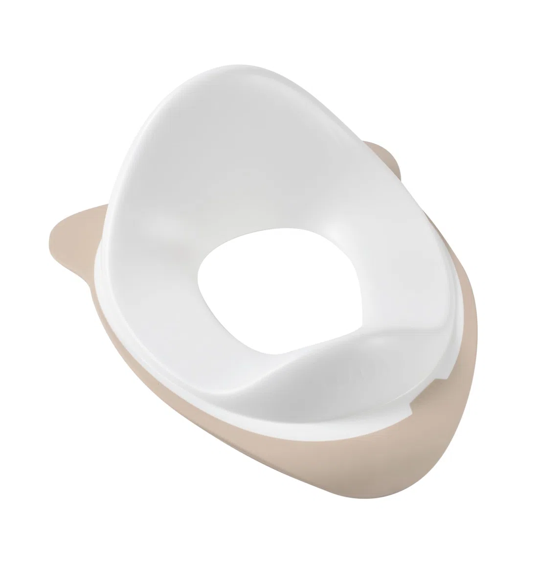 BÉABA, Reductor de Asiento de WC, Asiento Elevador para Niños Asiento de WC con Gancho de Fijación, Diseño Ergonómico Antideslizante, Fácil de Limpiar, Arcilla