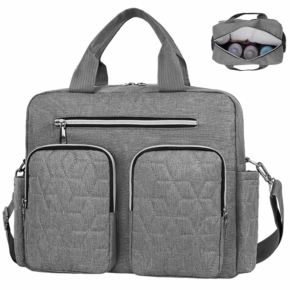 Bolso Cambiador para Bebé Impermeable de Gran Capacidad con Bolsillos Térmicos y Varios Compartimentos, Bolsa de pañales, bolsa de hospital para partos con Correa de Hombro Viaje, Hospital Paseo