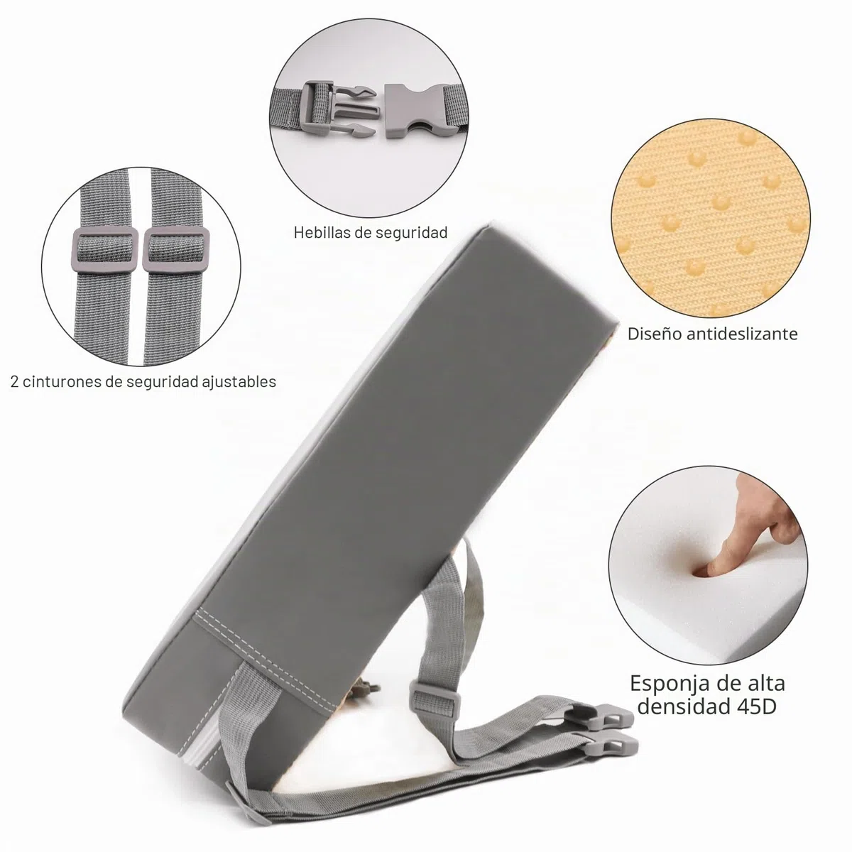 CAVWVTYU - Cojín de asiento de pana, 2 piezas de cojín grueso para asiento de silla de pana, cojín de respaldo de poliuretano impermeable, fácil de limpiar, asiento auxiliar con fondo antideslizante
