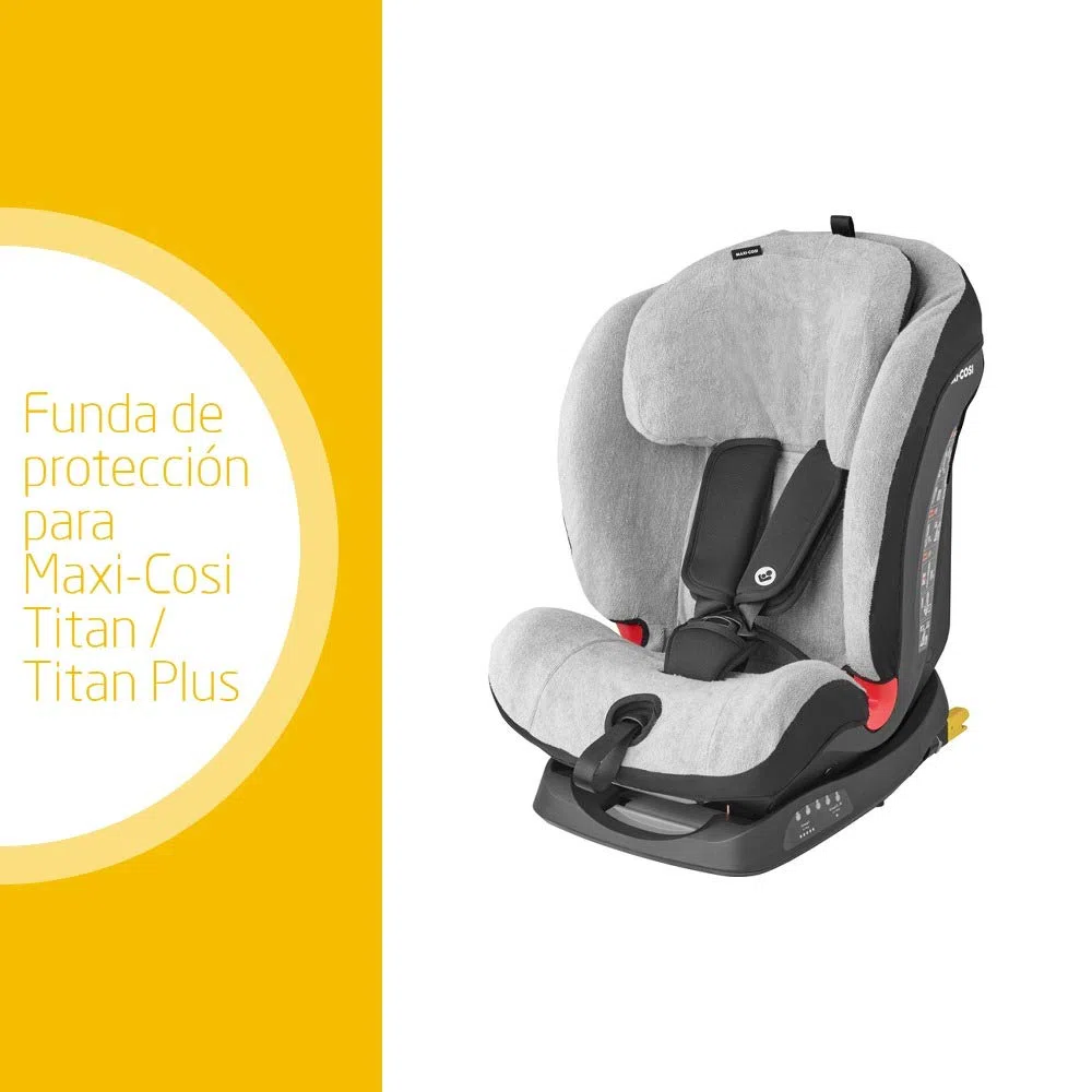 Maxi-Cosi Funda para Silla de Coche Maxi-Cosi Titan/Titan Plus, funda protectora de algodon, Fresh Grey, Gris