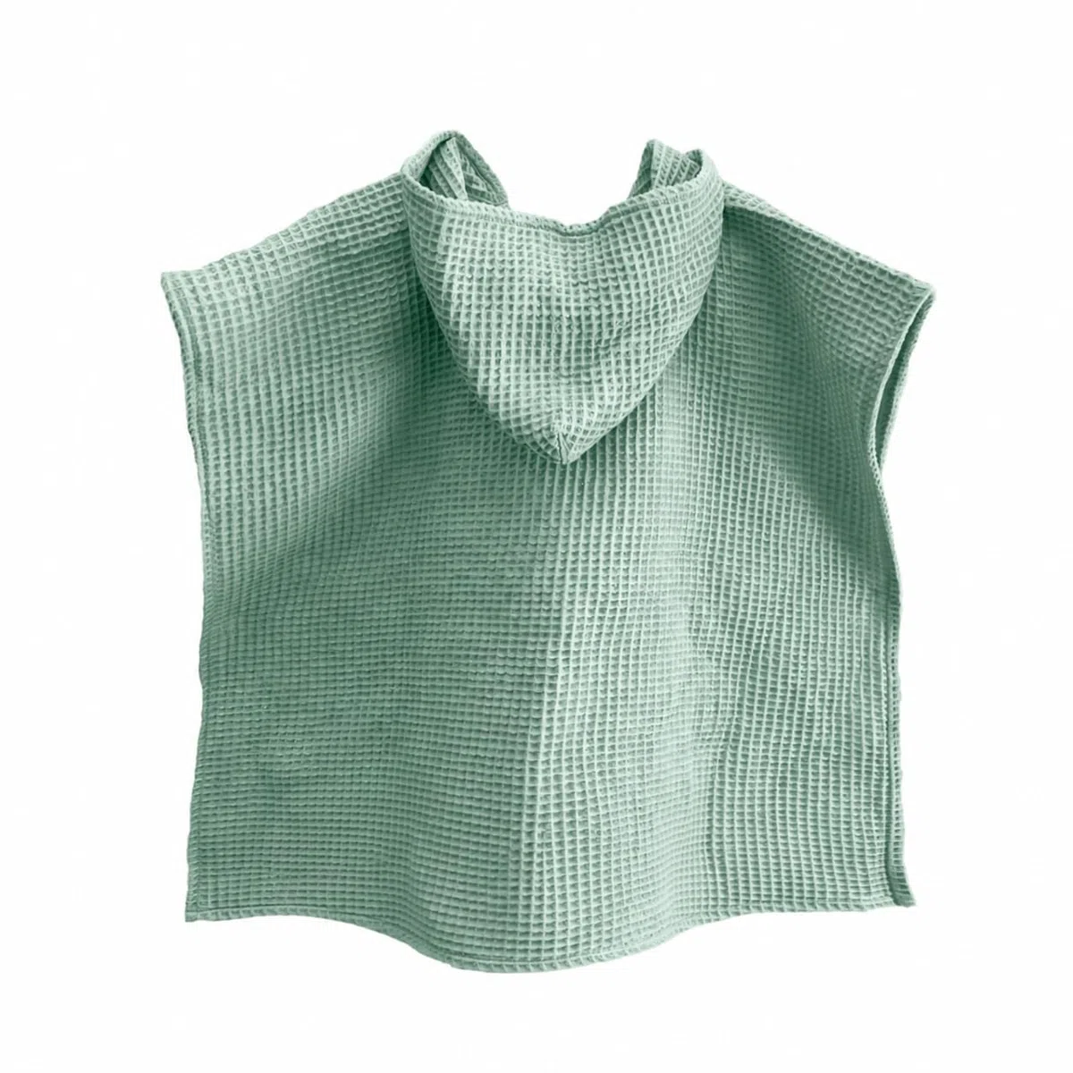 MIMUSELINA Poncho Toalla Bebe de Muselina 100% Algodón | Albornoz Niños Ligero y Absorbente | Toalla Playa Bebe Que Seca sin Frotar | Uso Diario, Baño, Playa y Piscina | Hecho en España | Waffle Mint
