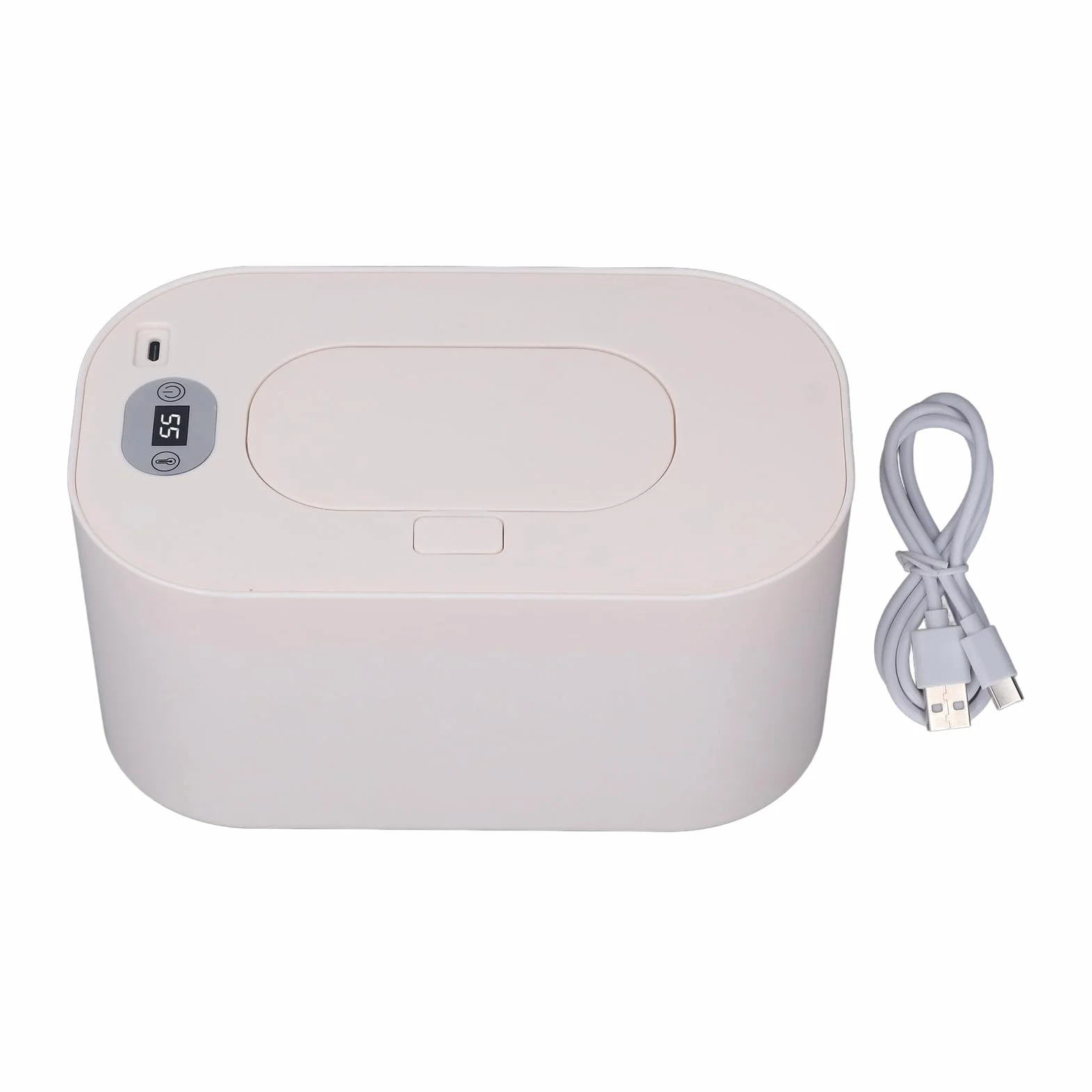 Calentador de toallita para bebés rápido, calentamiento constante temperatura de limpieza húmeda Dispensador USB Calentador portátil alimentado para recién nacidos Material de