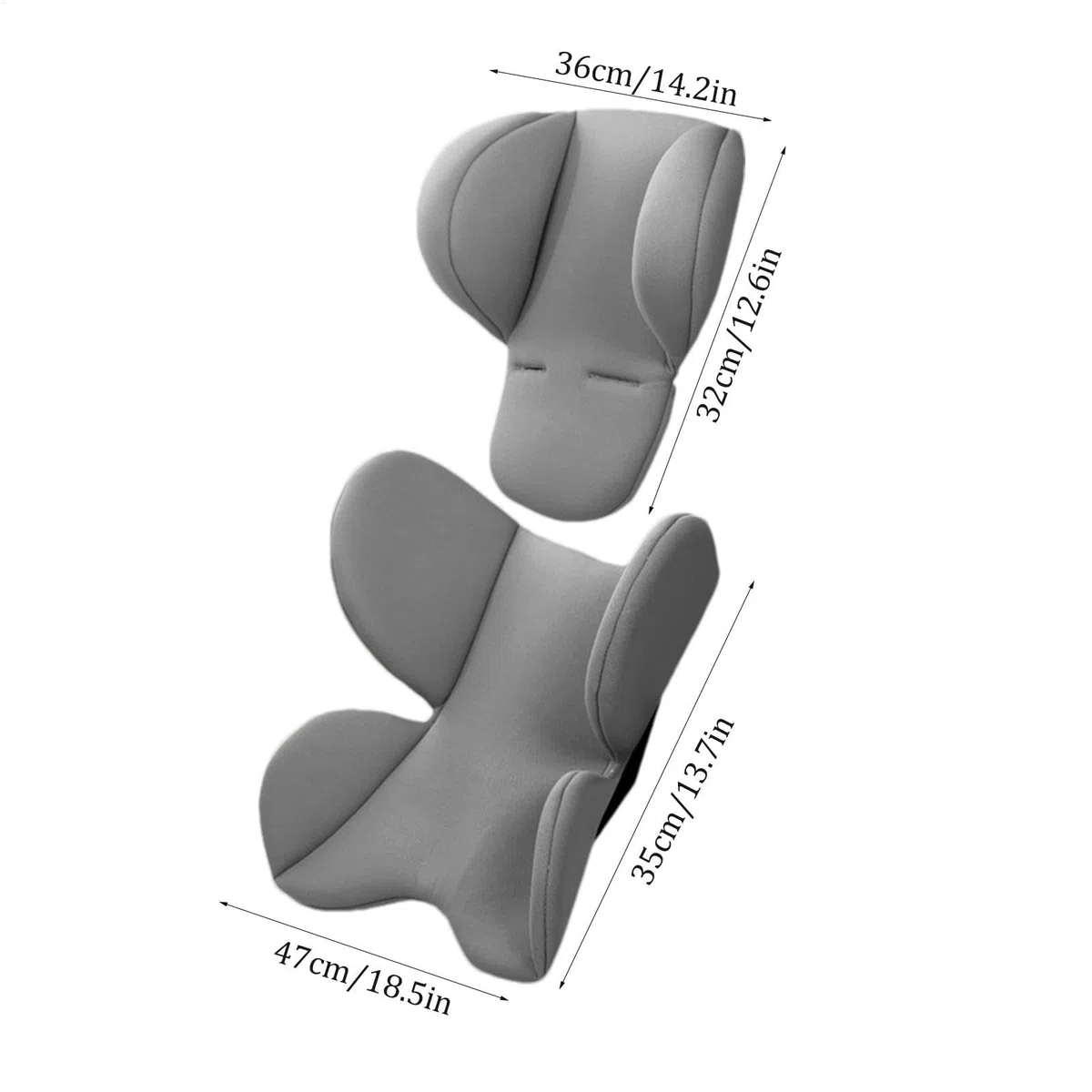 Inserto para asiento de coche de bebé, cojín de cochecito de bebé, almohadillas para asiento de cabeza, cuello, reposacabezas de apoyo corporal, soporte para cabeza y cuerpo para