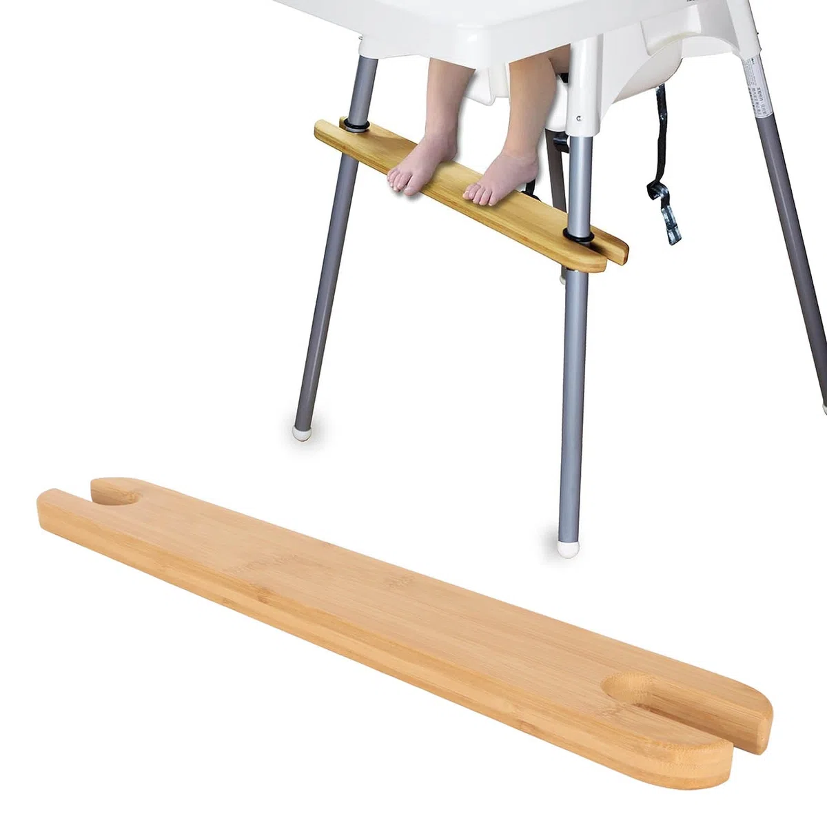 Reposapiés ajustable de madera para silla alta bebé pedal ergonómico seguro soporte para pies bebé reposapiés bebé silla alta accesorio silla bebé soporte para bebés