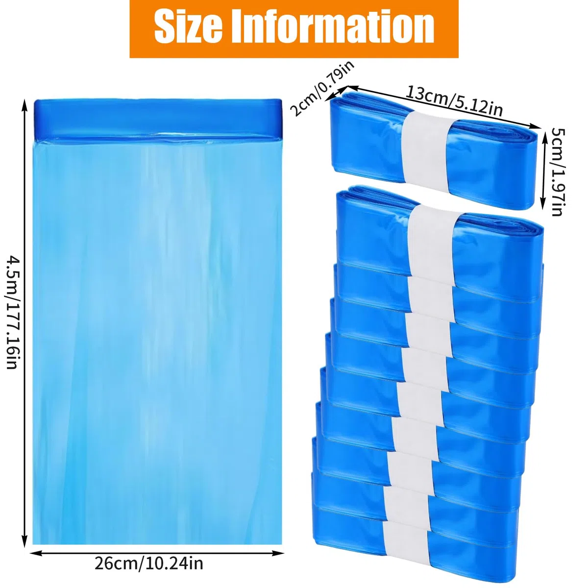 10 Recambios Cubo Pañales Bebé, Bolsas Pañal Longitud Extendida 4,5 M, Bolsa Plástico Contra Olores Desechables, Reposición Contenedor Pañalito para Papeleras Compresa Infantil Todos,Cubos Arena Gatos