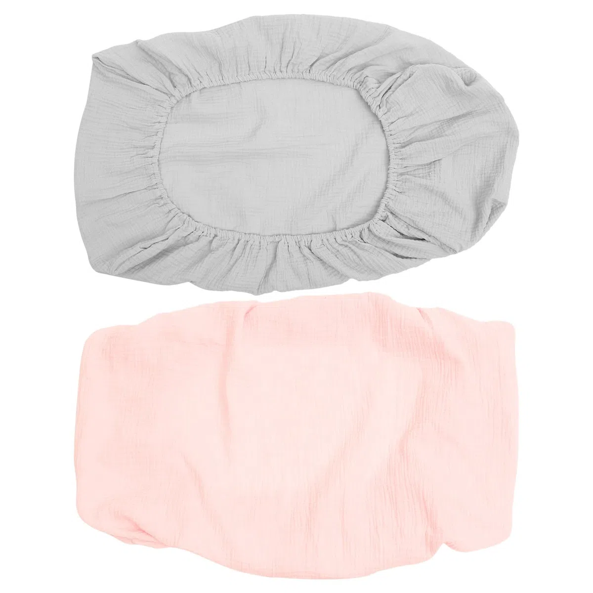 2 Piezas Funda para Cambiador de Elástica y Lavable Rosa y Gris Cubierta de Algodón Transpirable para Almohadilla de Cambio Seguro y Reutilizable para Recién Nacidos