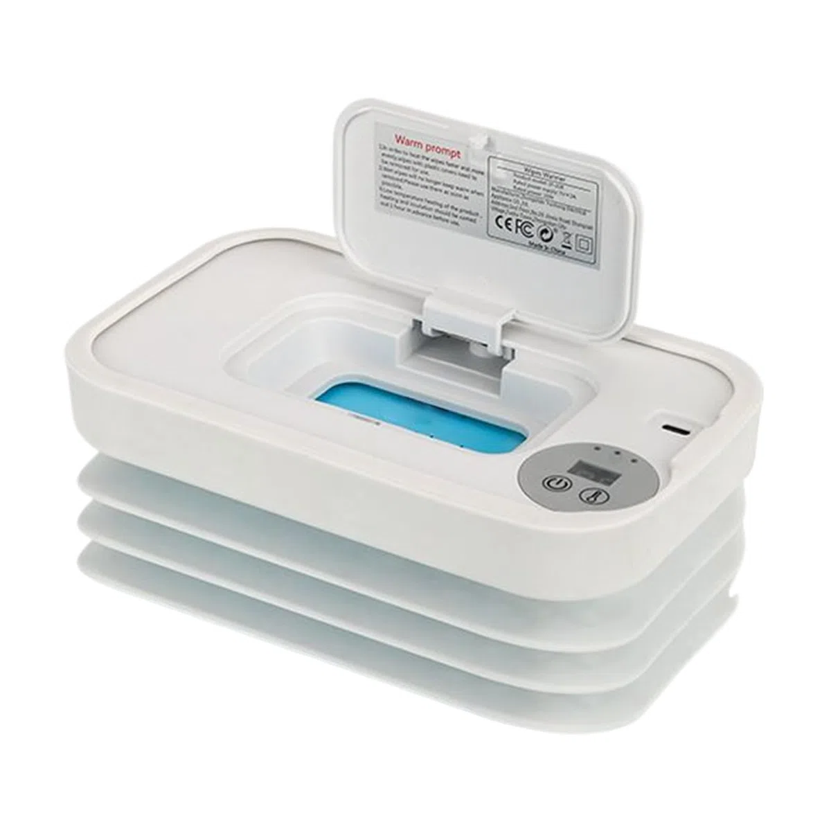 Calentador De Toallitas Húmedas Para Bebé | Calentador Y Dispensador Plegable De Toallitas - Accesorio De Cálido Rápido Para Viajes Trayectos En Coche Y Acampada