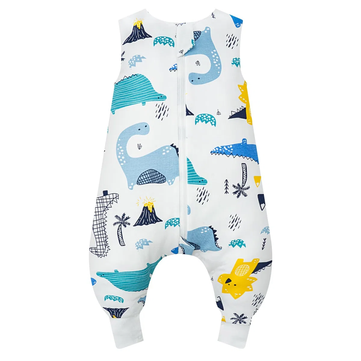 WYTbaby Saco de Dormir Bebe 1.0 Tog con Pies, Saco de Dormir Ultra Suave y Cómodo 100% Algodón, Ideal para el Sueño del Bebé, Adecuado para Bebés de 2-3 años, Talla 80-90cm