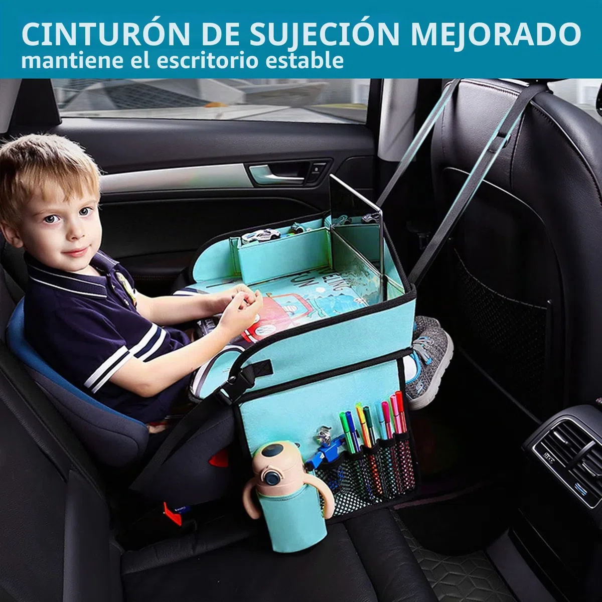 Bandeja de asiento de coche para niños de viaje, bandeja de viaje para, bandejas de esenciales de viaje por carretera, mesa de asiento de coche para niños, actividades de