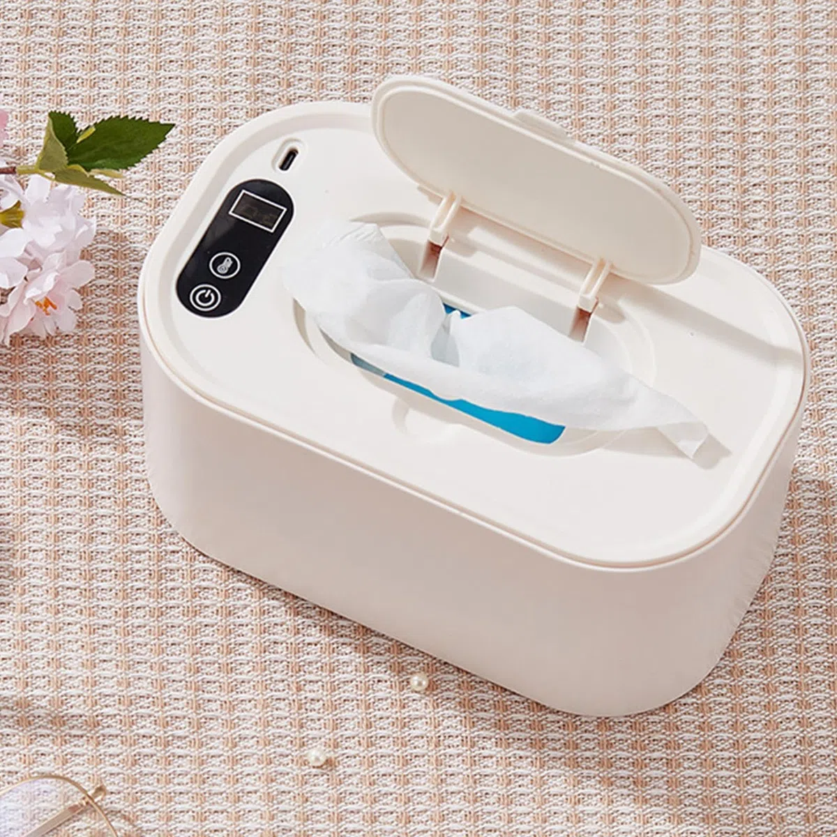 Calentador de toallitas para bebés: calentador de toallitas con calefacción, mantiene las toallitas calientes, cómoda máquina de toallitas húmedas | Calentador portátil para caja de cuidado de bebés,