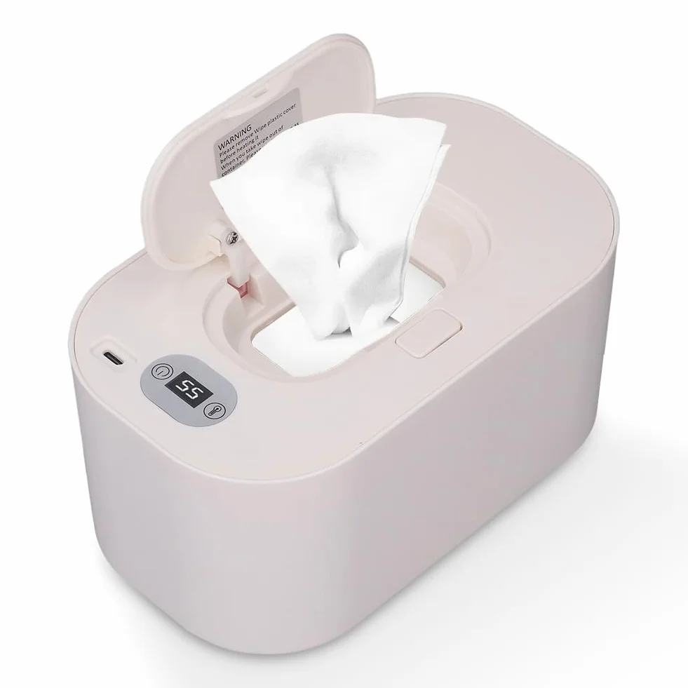 Calentador de toallita para bebés rápido, calentamiento constante temperatura de limpieza húmeda Dispensador USB Calentador portátil alimentado para recién nacidos Material de