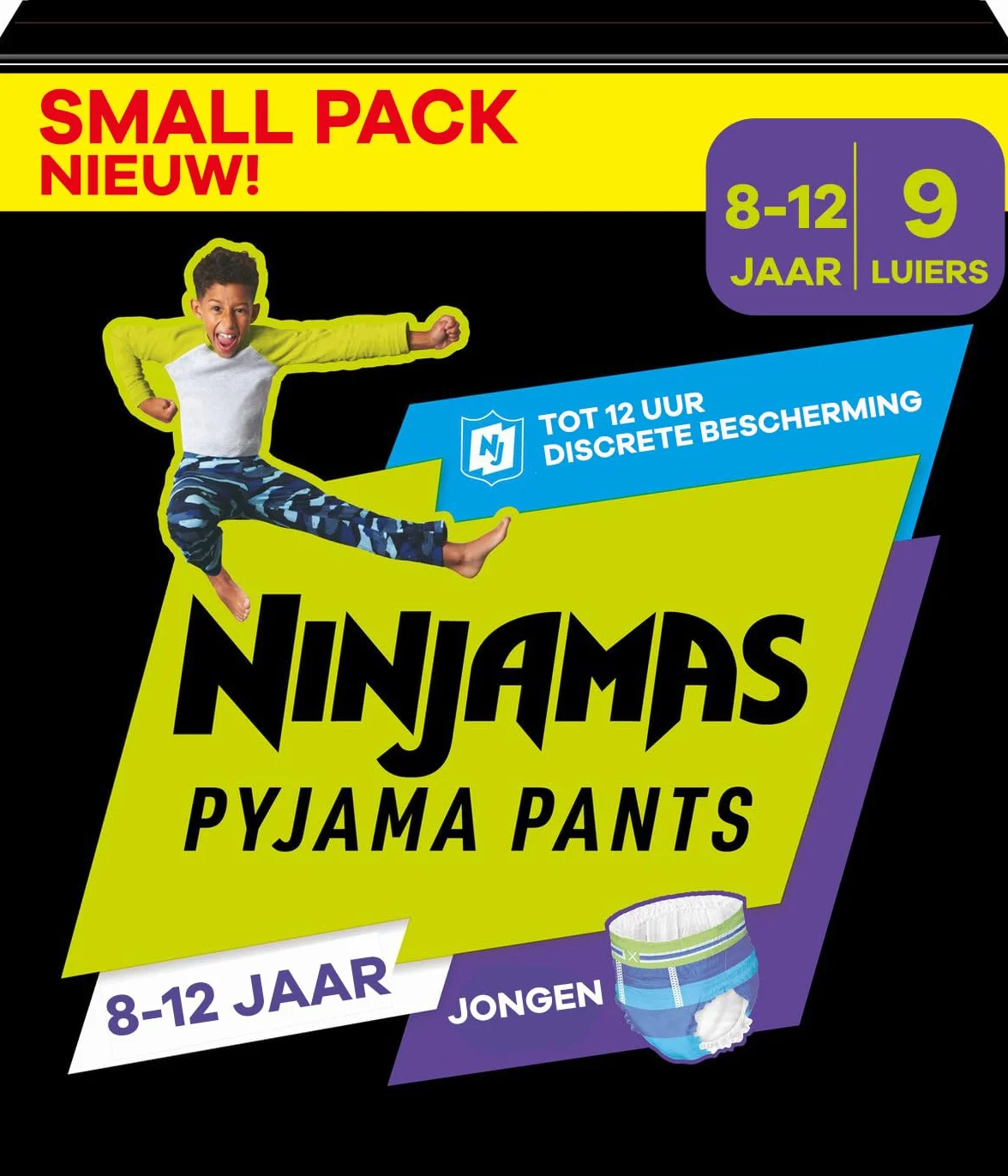 Ninjamas - Bragas absorbentes para niños (9 unidades, 8-12 años)