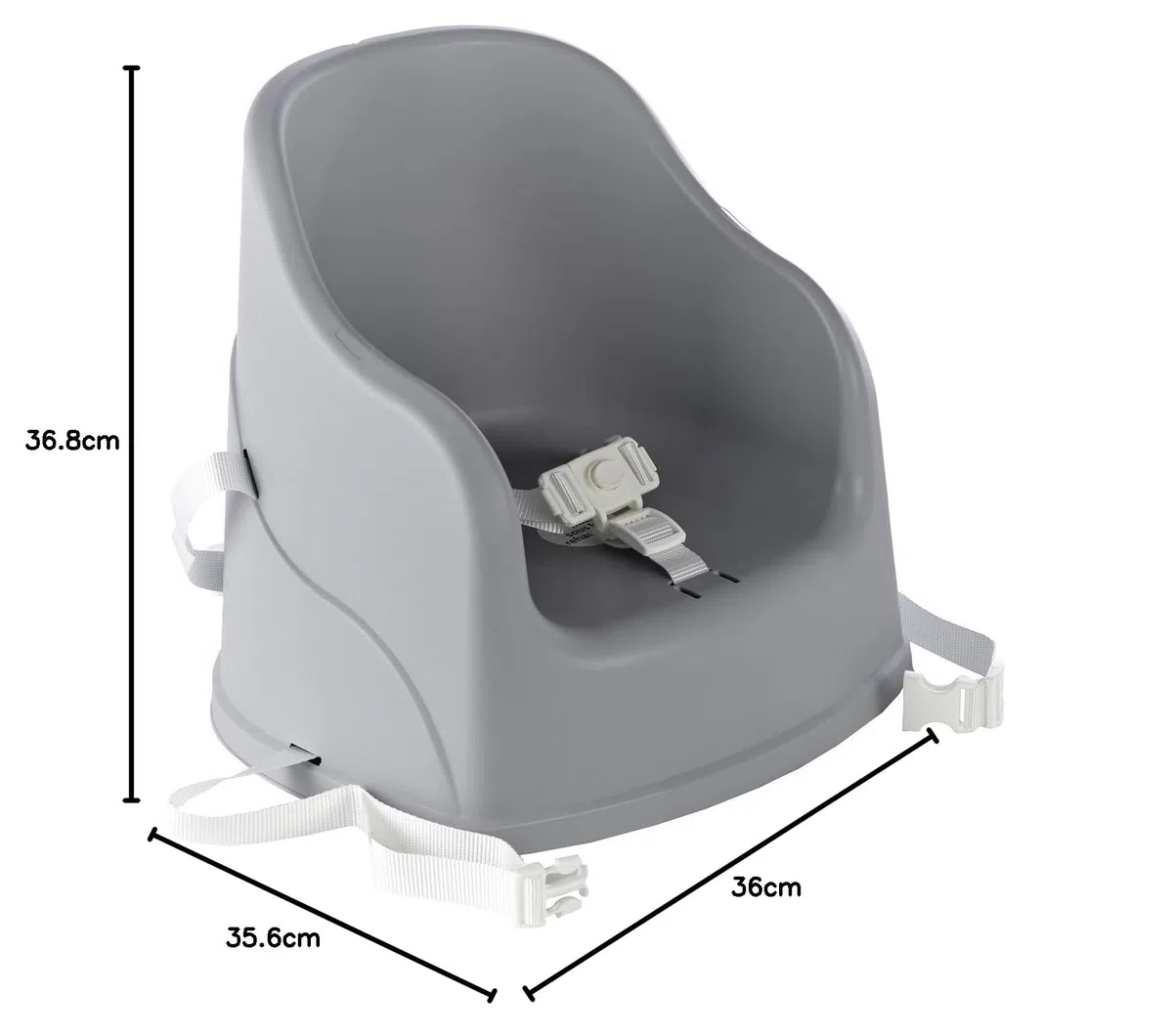 Thermobaby - Elevador de silla TUDI - De 6 a 36 meses (o hasta 15 Kg) - Cómoda - Compacta - Gris Charme - Made in France
