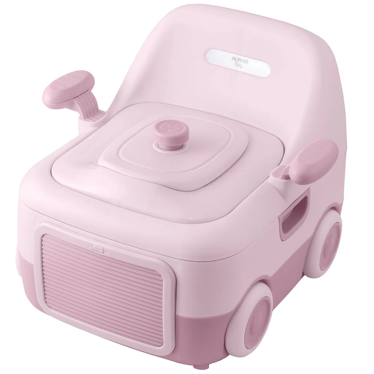 ALMAR Baby Orinal en forma de coche para niños 3 en 1 multifuncion, orinal portatil para bebes, adaptador de wc y taburete alzador aprendizaje para niños vater portatil (Rosa)