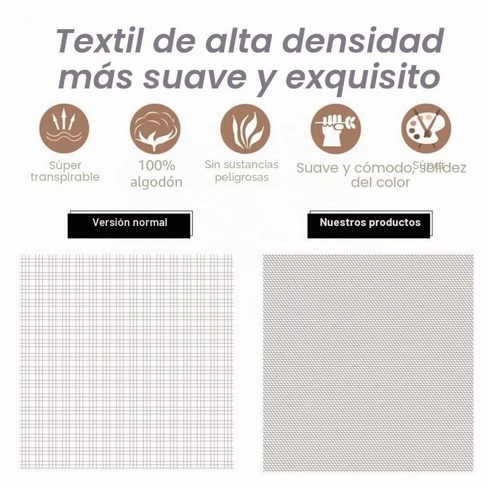 Sabanas Cuna Juego de Funda Nórdica 100% Algodón Natural para Cuna de Bebé 100x135cm + 40x60cm