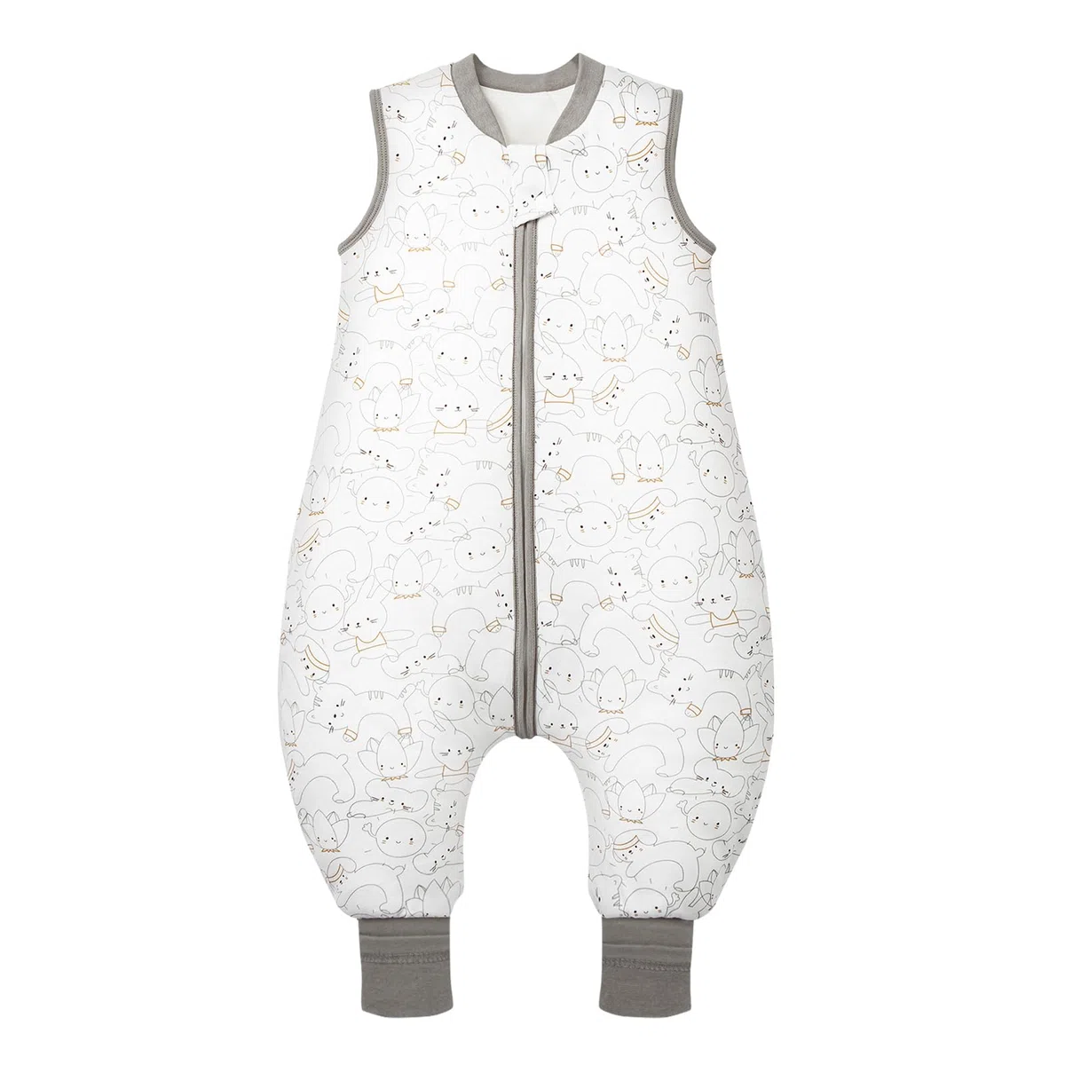 Saco de Dormir de Invierno para bebé, algodón, Saco de Dormir para niños 2,5 TOG con piernas,95-105cm/3-4 años,Gatito