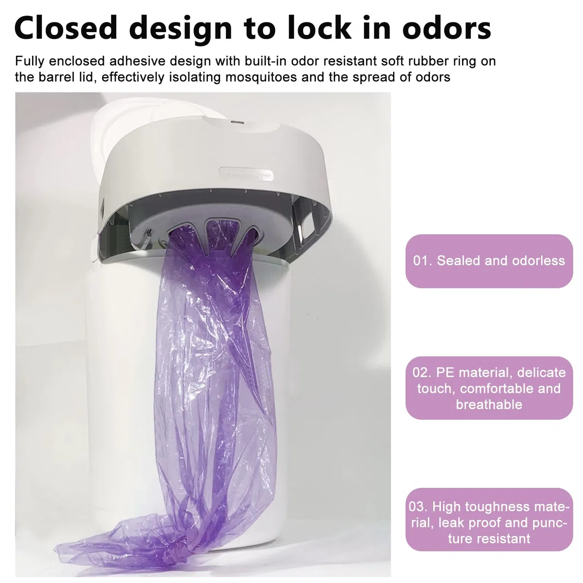 12 Recambios para Cubos de Pañales, Recambios de Papeleras de Pañales, Recambios Contenedor Pañales, Recambios para Pañales para Contener 2500 Pañales con 7 Capas de Barrera de Olor