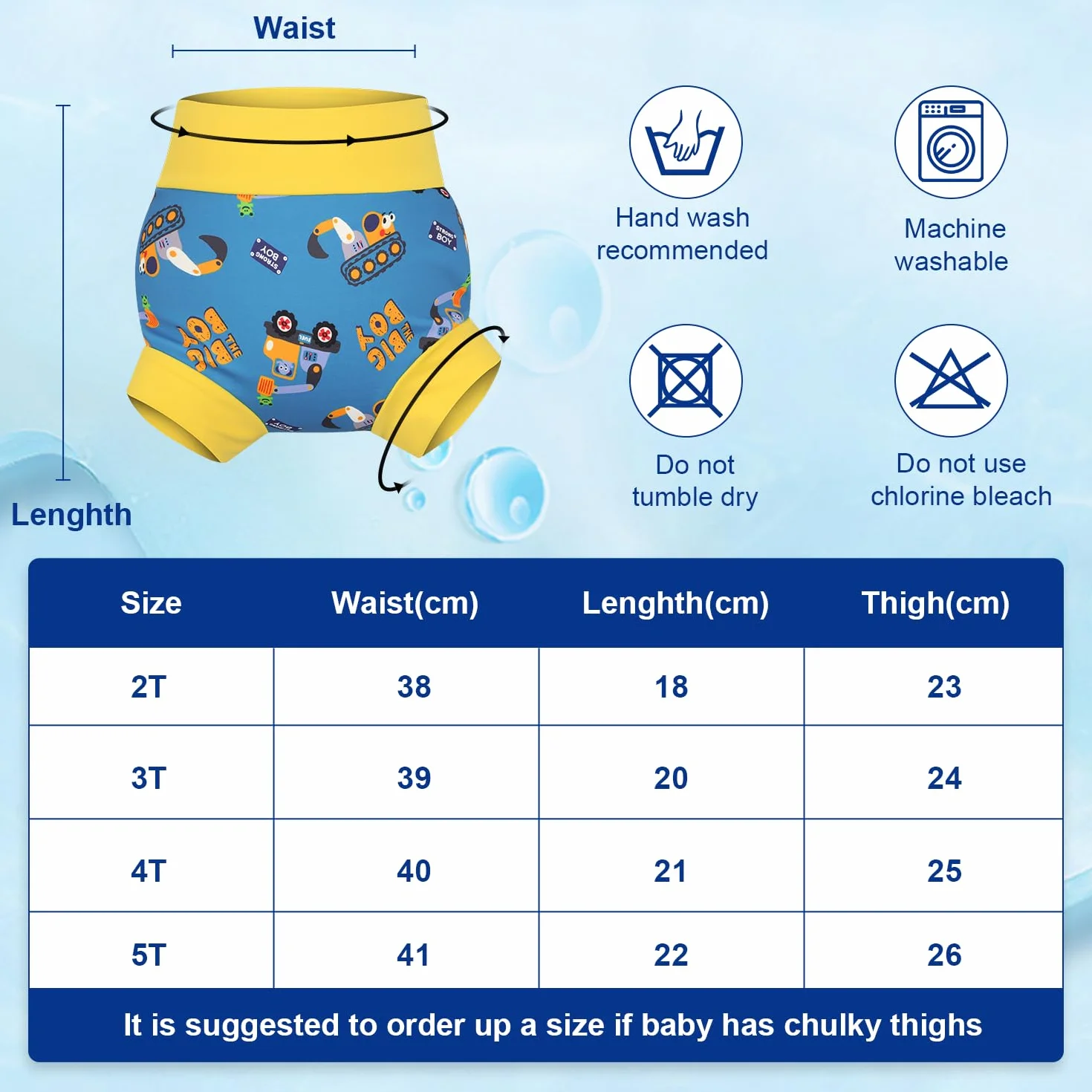 FLYISH DIRECT Pañal Bañador Reutilizable, Pañal de Natación Reutilizable, Pañales para Nadar para Bebés Reutilizables, Pañales de Agua Reutilizables para Niños y Niñas, 3-4 años, Verde