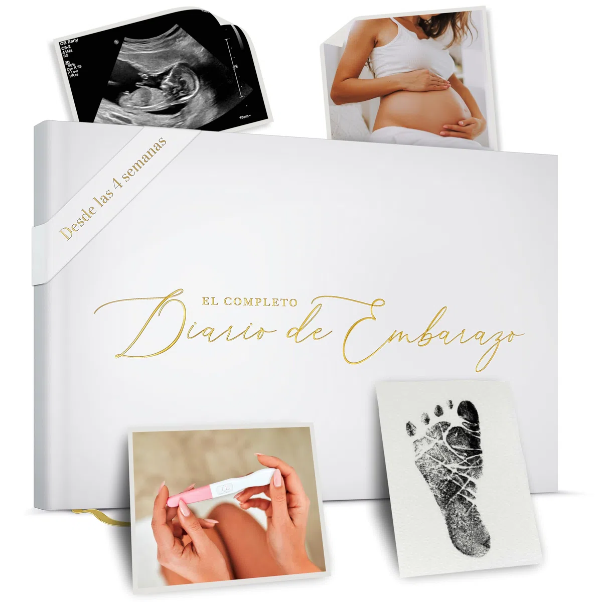 Organizador Y Diario de Embarazo para Regalo – Lujoso Libro de Embarazo para Futuras Mamás – Incluye Agenda de Embarazo, Álbum de Recortes, Lista de Comprobación, Organizador y Libro de Recuerdos