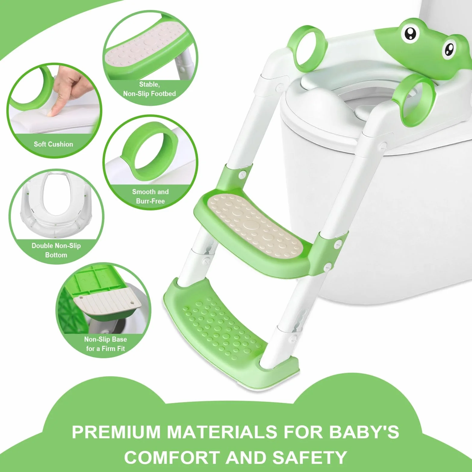 Adaptador WC Niños con Escalera,Inodoro de Entrenamiento 2 en 1 para Niños,Portatil Orinal Asiento Baño Inodoro,Plegable Portatil Infantil Asiento Inodoro para Niños y Niñas