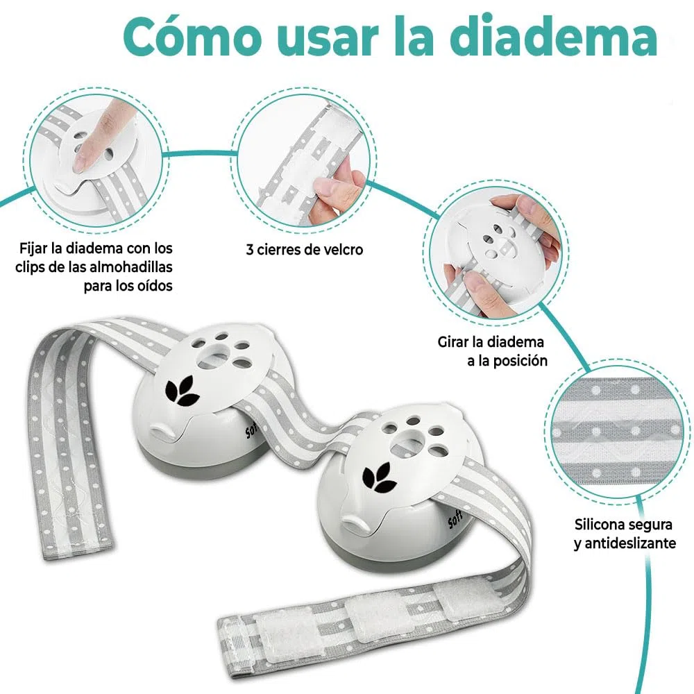 Casco antiruido para bebé 2 en 1 con funda de transporte, protección auditiva para bebés, casco de avión y niños de hasta 4 años, perfecto para dormir, viajes y festivales, certificado