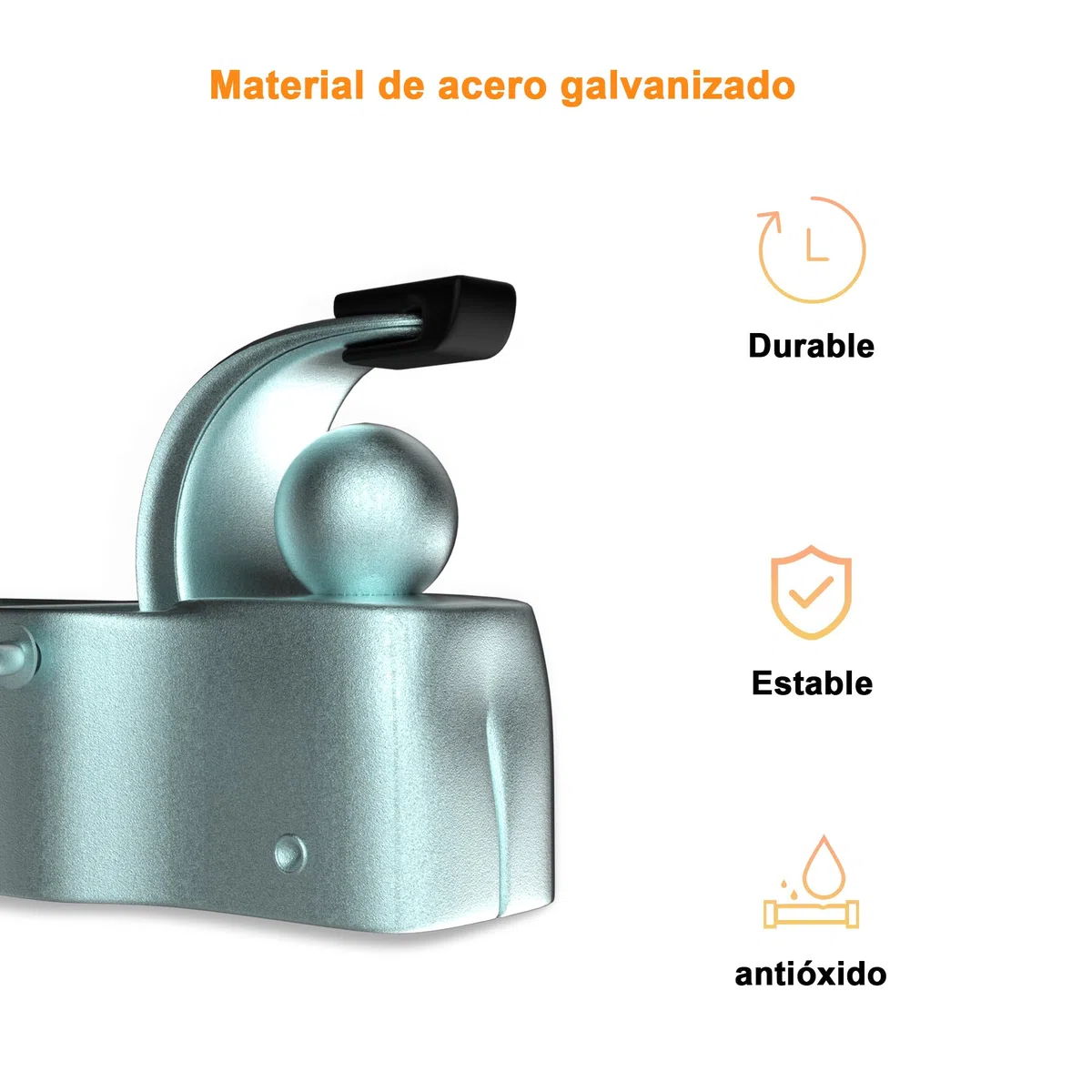 Enganche de Remolque para Bicicleta de Hierro Galvanizado, Conector de Remolque de Carga Universal para Cualquier Tija, para Transporte de Comestibles y Equipo de Camping
