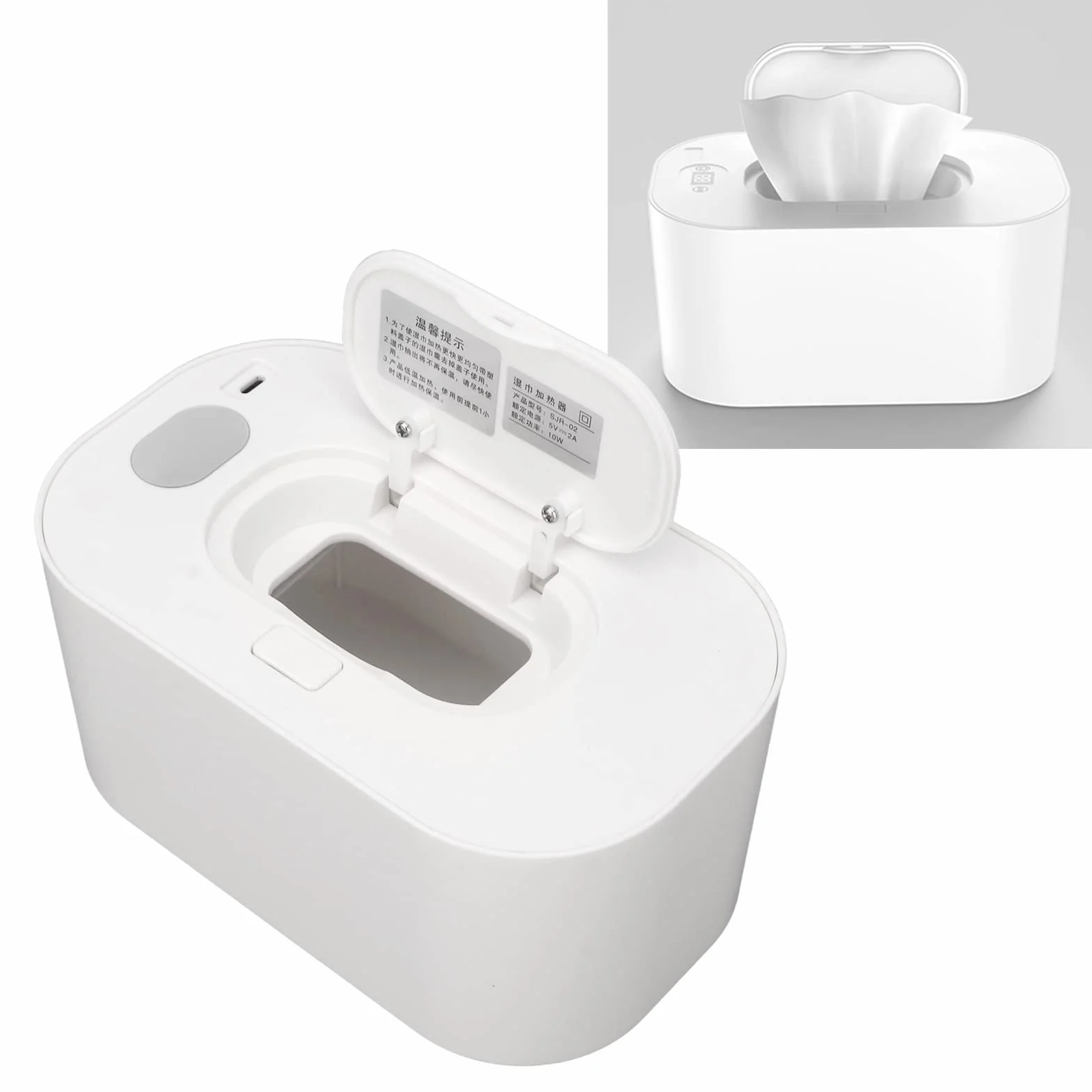 Calentador De Toallitas Para Bebé, Calienta Toallitas Humedas Bebe, Gran Capacidad Calentamiento Uniforme Inteligente USB Calentador Toallitas Humedas Bebe Calienta Toallitas para Bebés